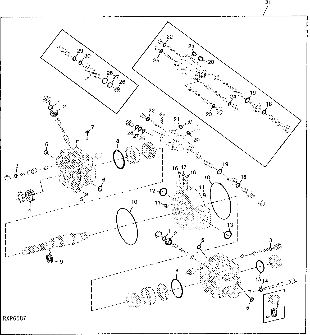 HYDRAULIC PUMP AND STROKE CONTROL VALVE OVERHAUL KIT