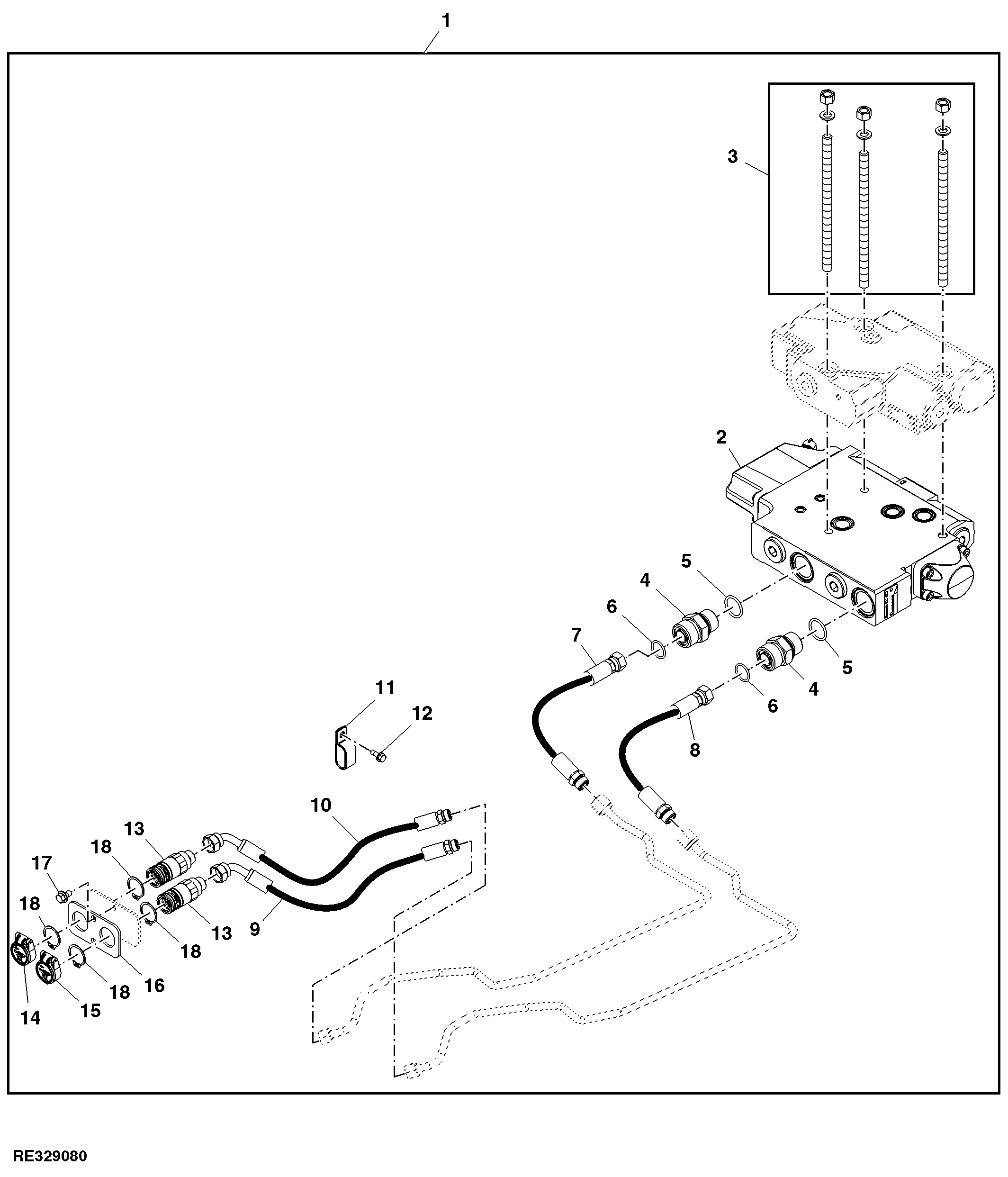 Valve Kit, Front Hitch, 3rd MID-SCV, W / TLS™