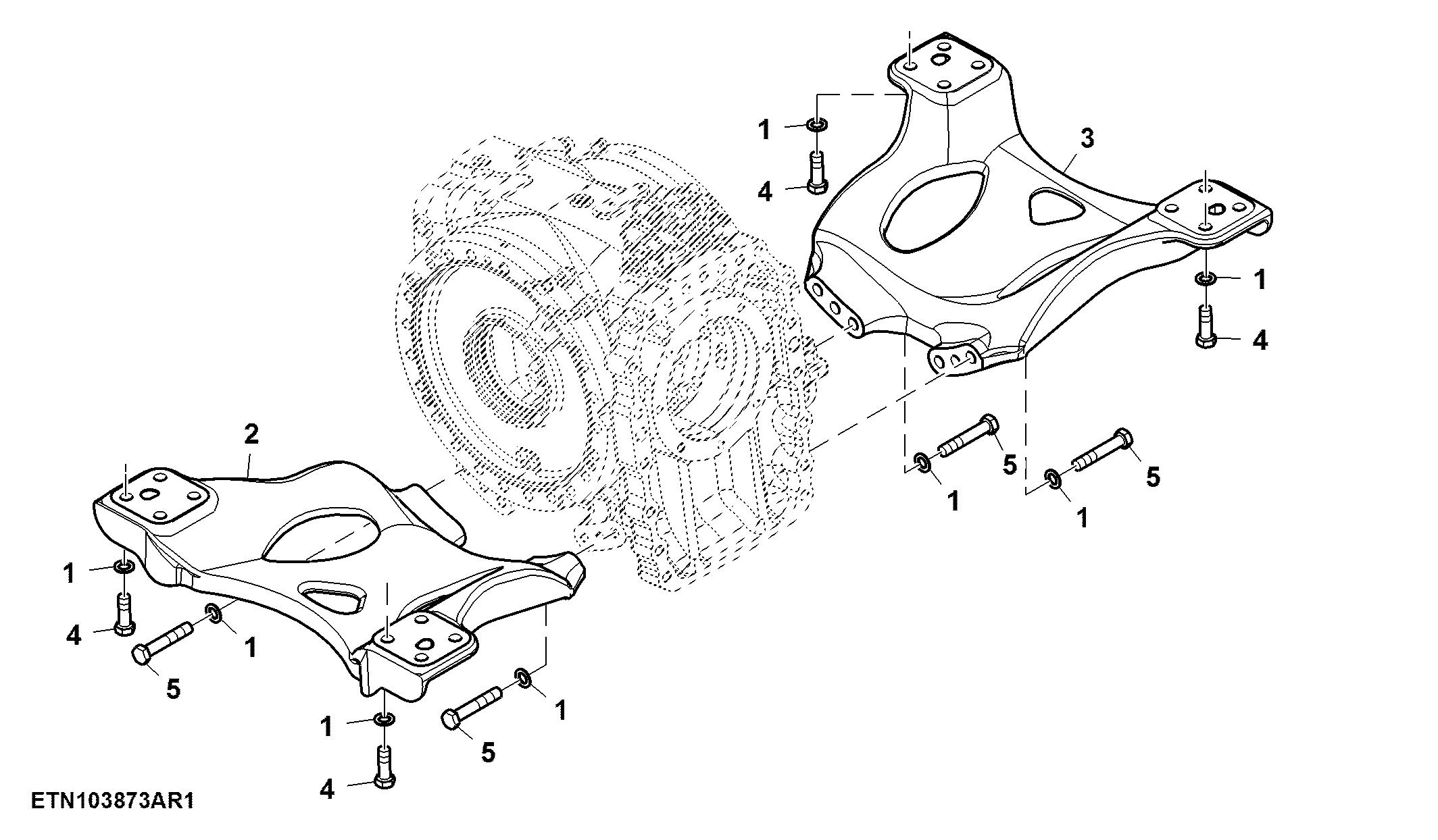 Front Axle Support, 30" Severe Duty Belt (For Scraper)