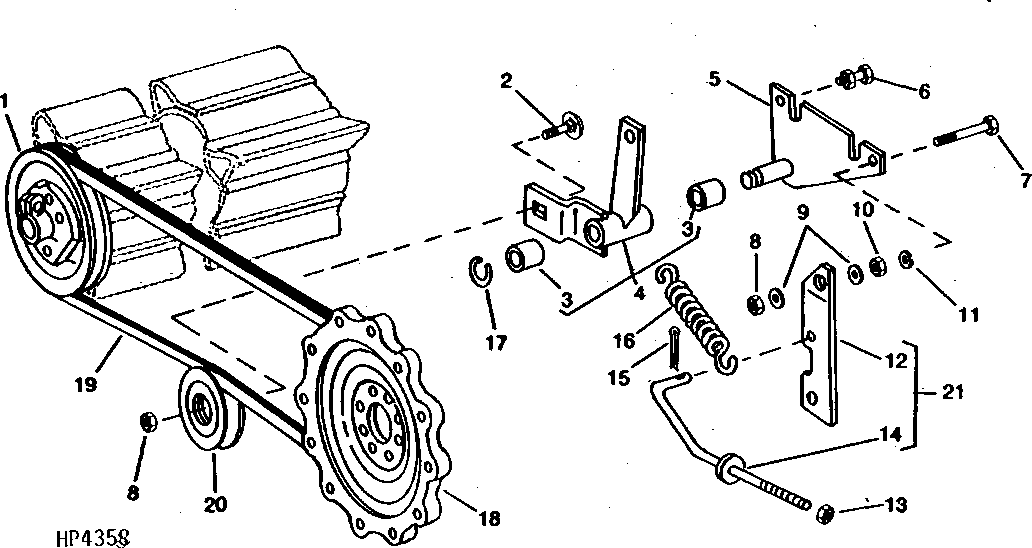 Beater Drive (Dual- Range Cylinder Drive) (100 Per Cent Beater Speed)(Corn And Bean) (551901 - )