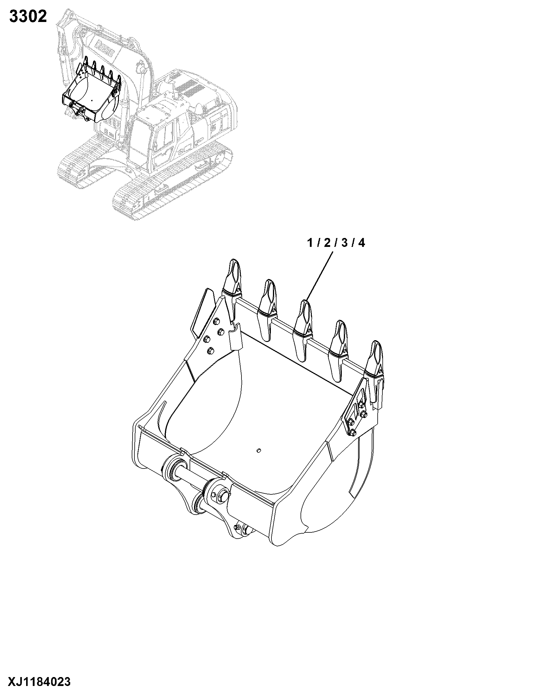 3302 Bucket With Teeth