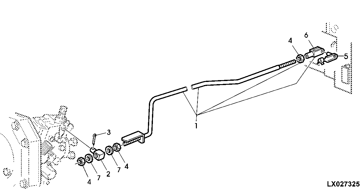 MOUNTING PARTS, SPEED CONTROL (OPEN OPERATOR'S STATION / LOW VERSION)
