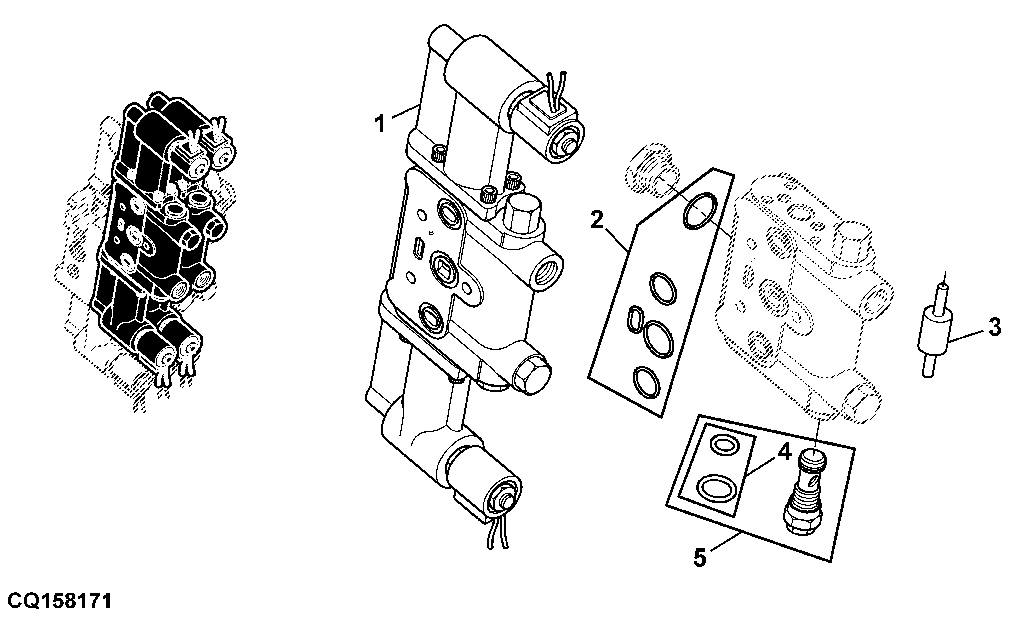 SECONDARY VALVE STACK - PLATFORM, THRESHING AND CHOPPER ENGAGEMENT