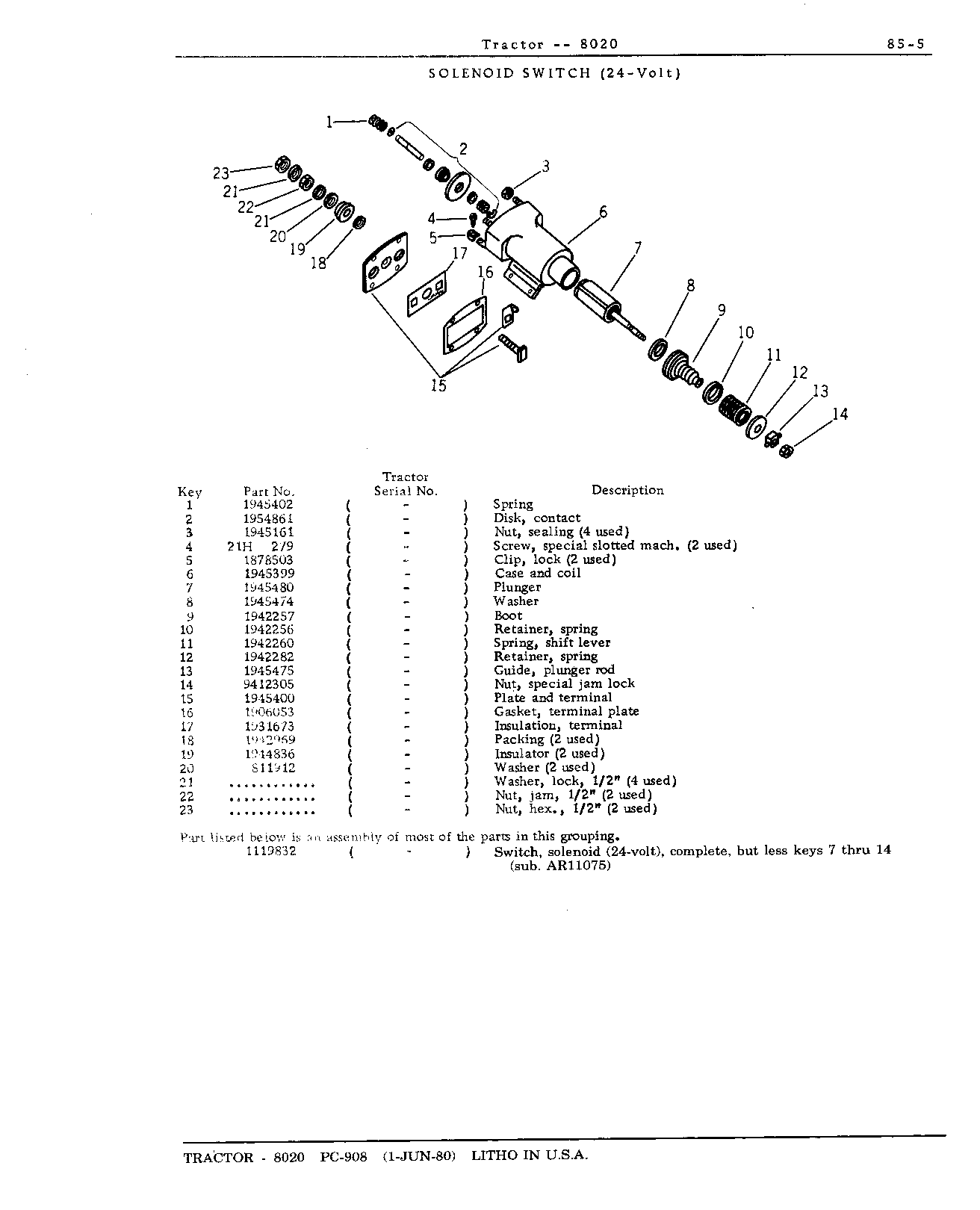Section 85-Electrical System (Continued)