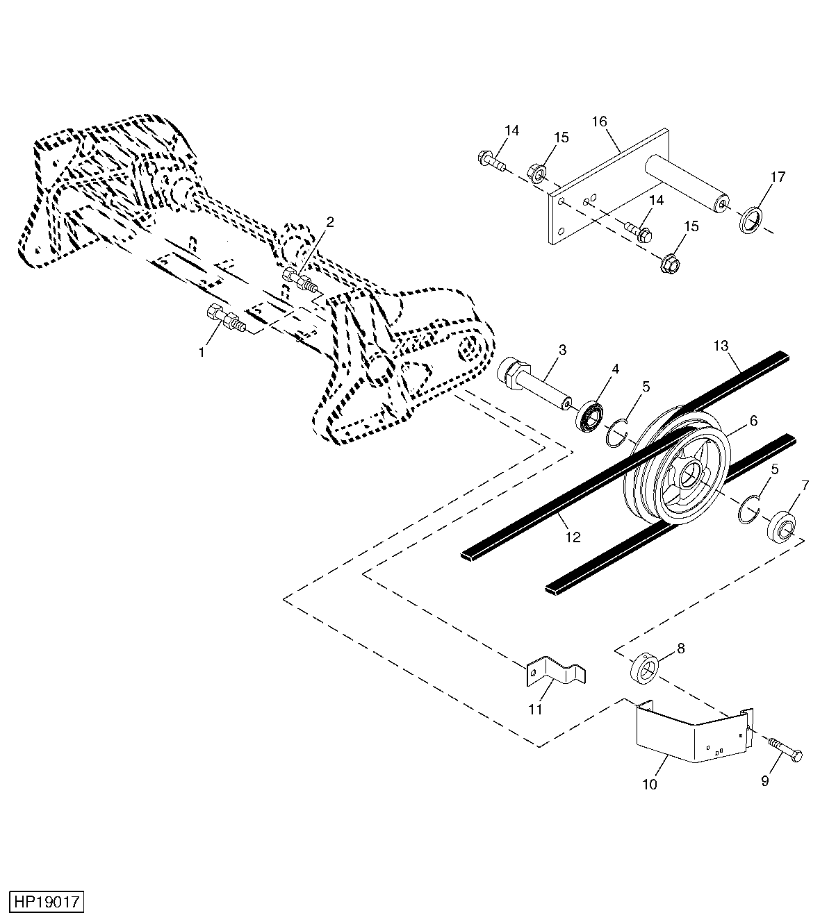 Upper Drive Shaft, Sheave and Mountings (Fixed Speed With Reverser)