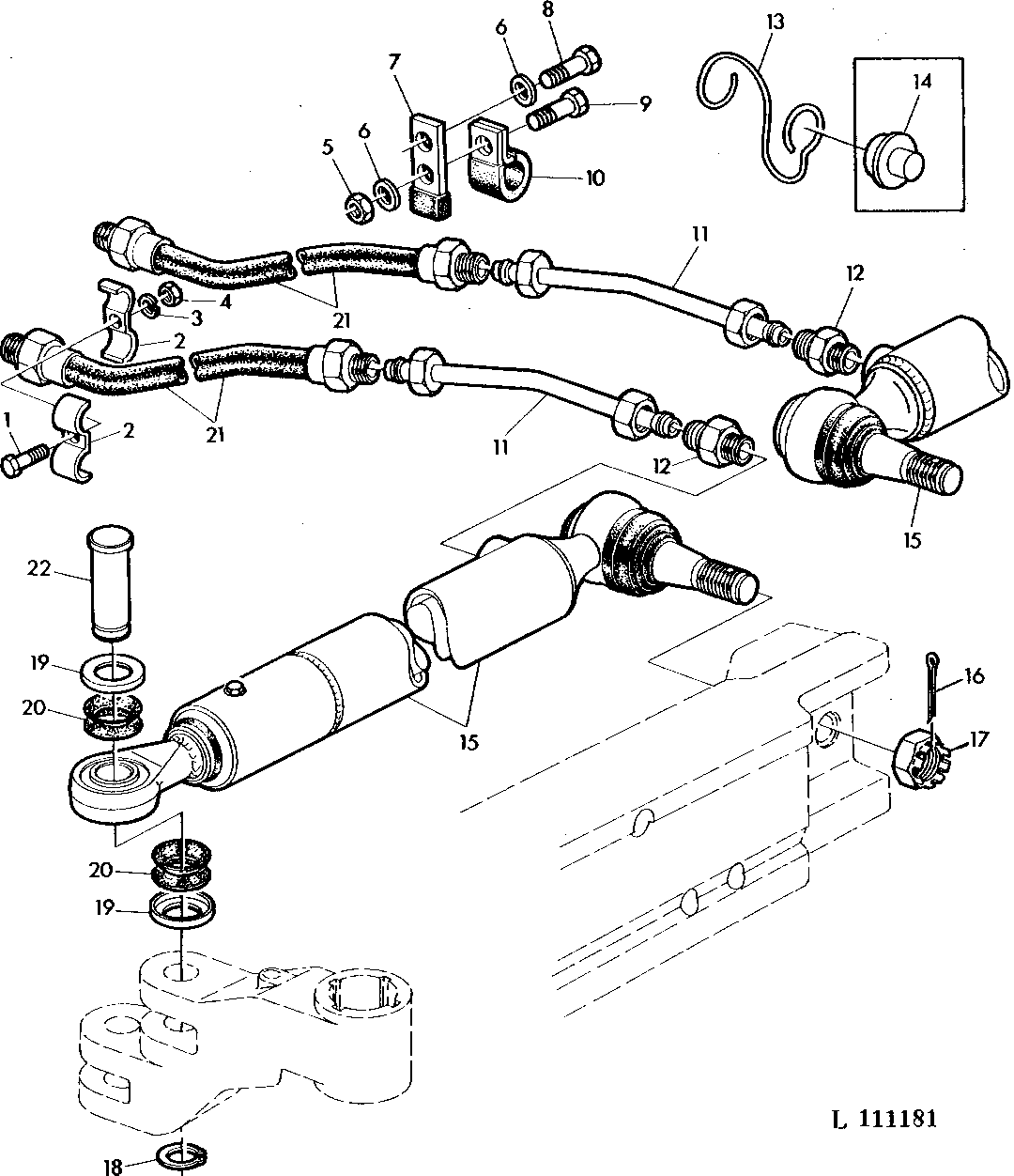 HYDROSTATIC STEERING WITH TWO SINGLE-ACTING CYLINDERS