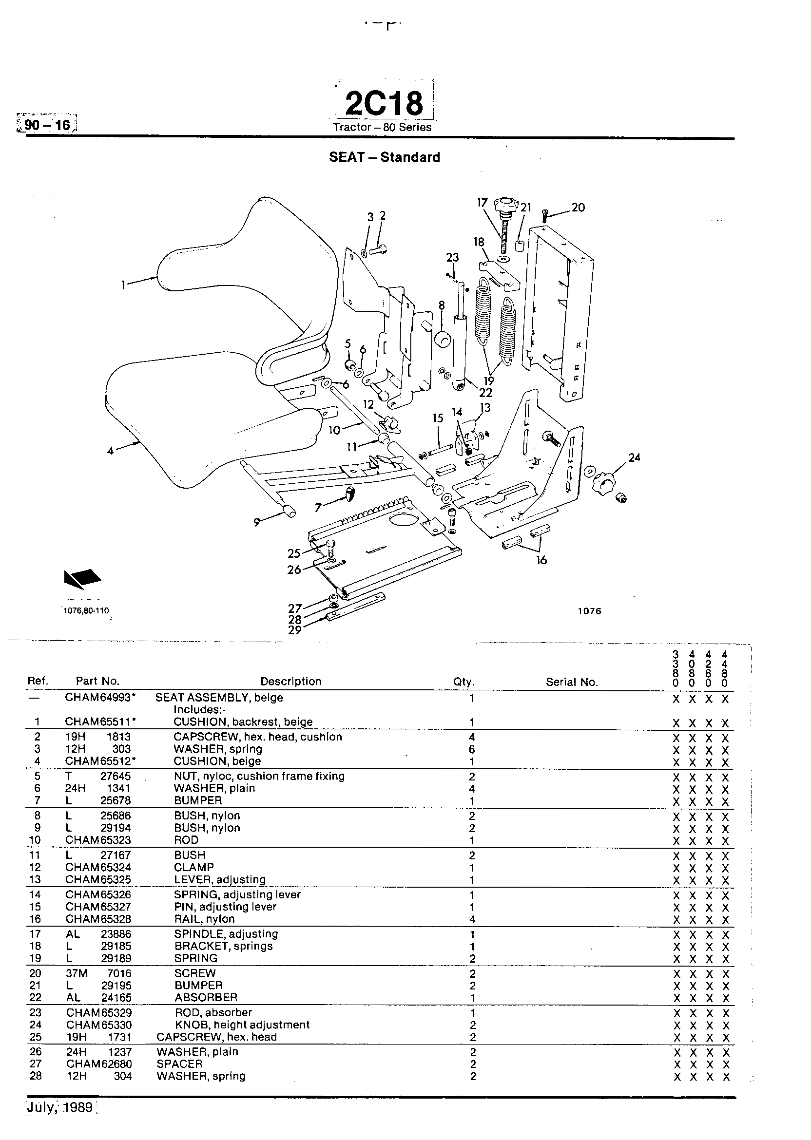 Operator Station Seat