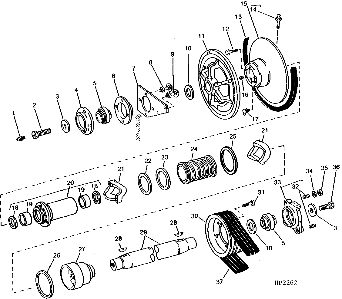 CYLINDER DRIVE INTERMEDIATE SHAFT ( - 556000)