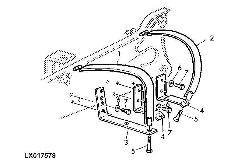 BRACKETS, 30.6 GALLON FUEL TANK (2-POST ROLL GARD STANDARD VERSION)