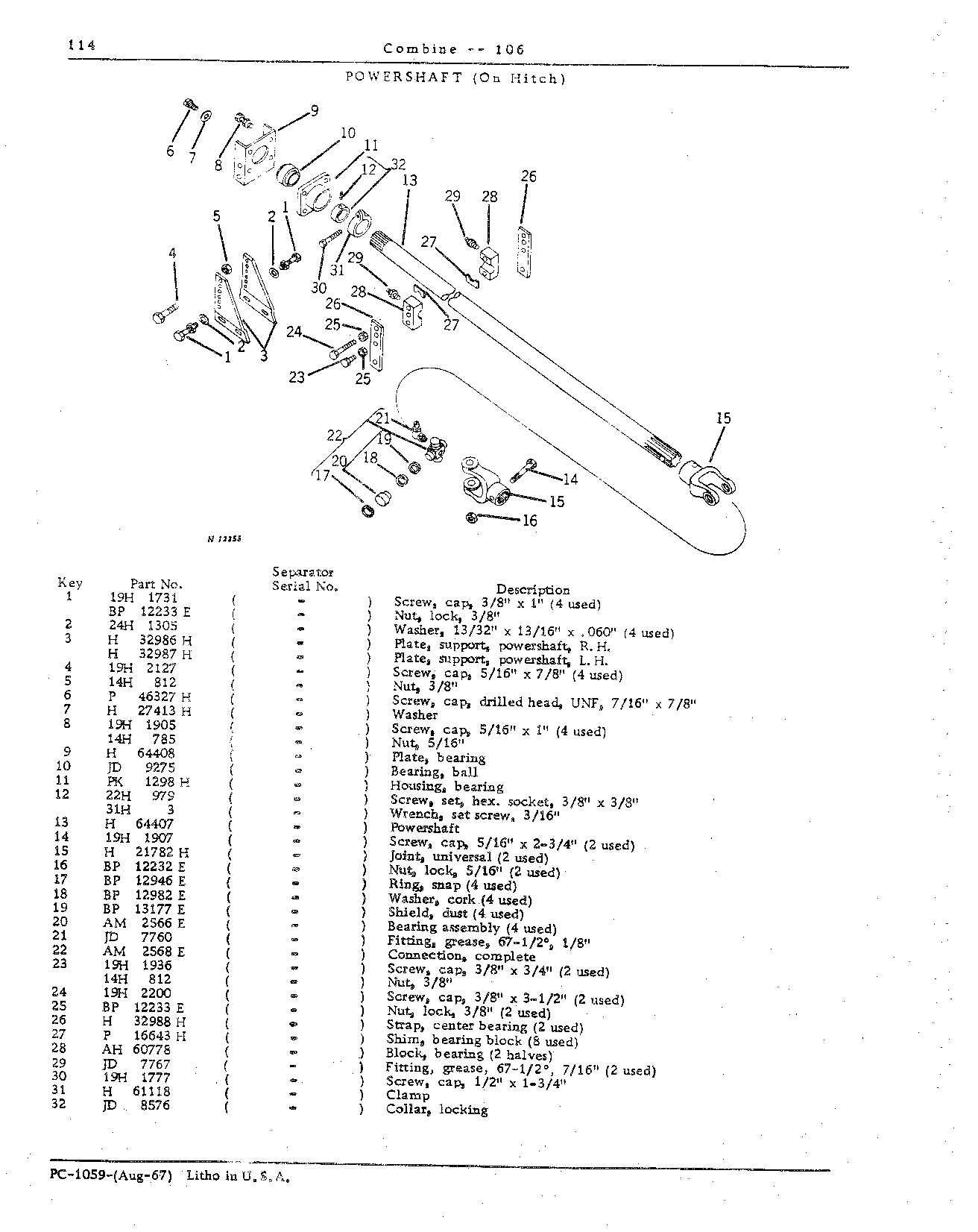 PTO Drive Parts (Continued)