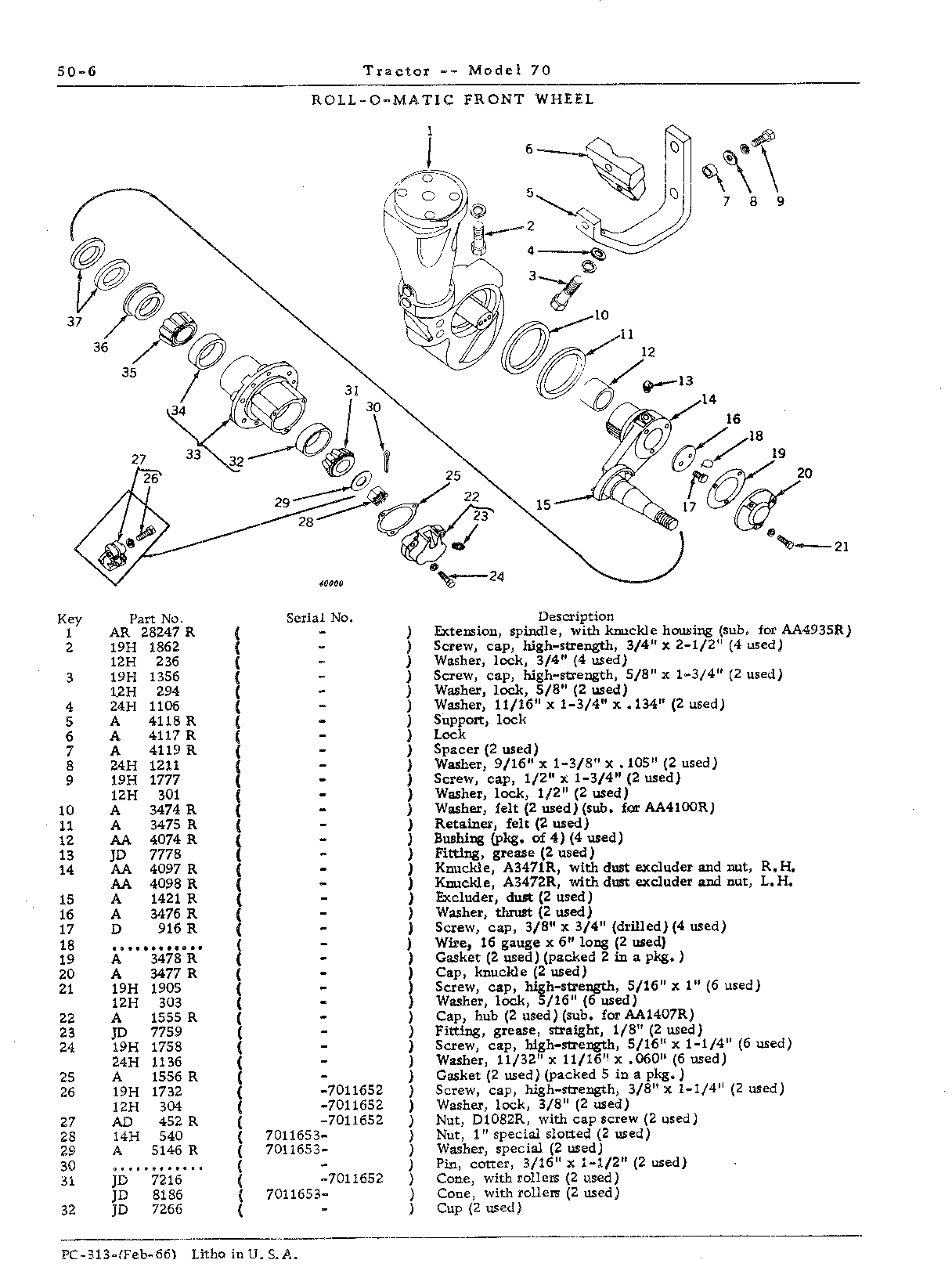 Section 50-Steering Mechanism, Front End Equipment and Rear Wheels (Continued)