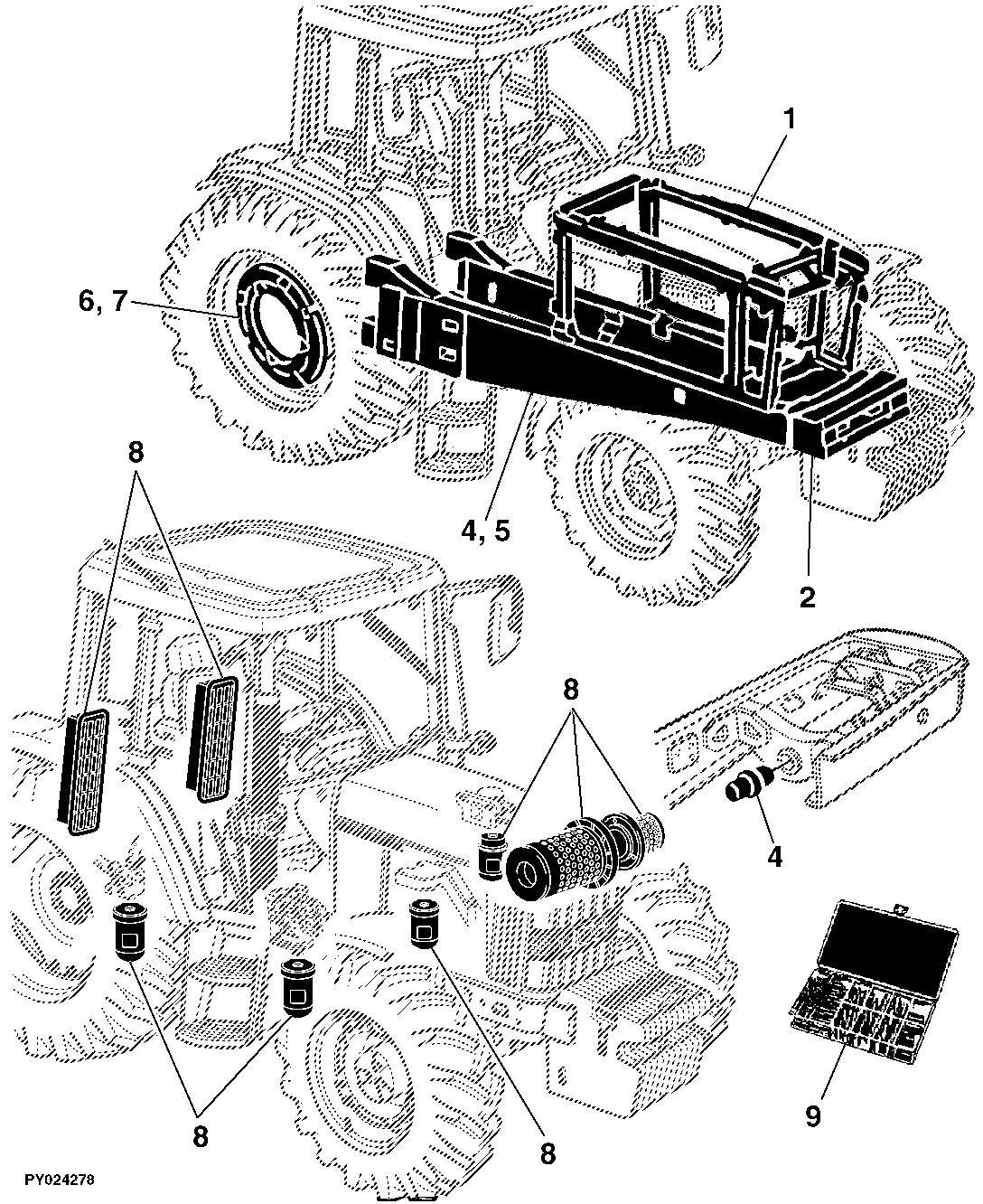 80 WHEELS, FRONT AXLES, SHEET METAL, MISCELLANEOUS