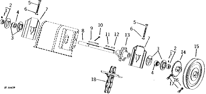 CLEAN GRAIN ELEVATOR CONVEYOR CHAIN, SHEAVE, AND SPROCKETS