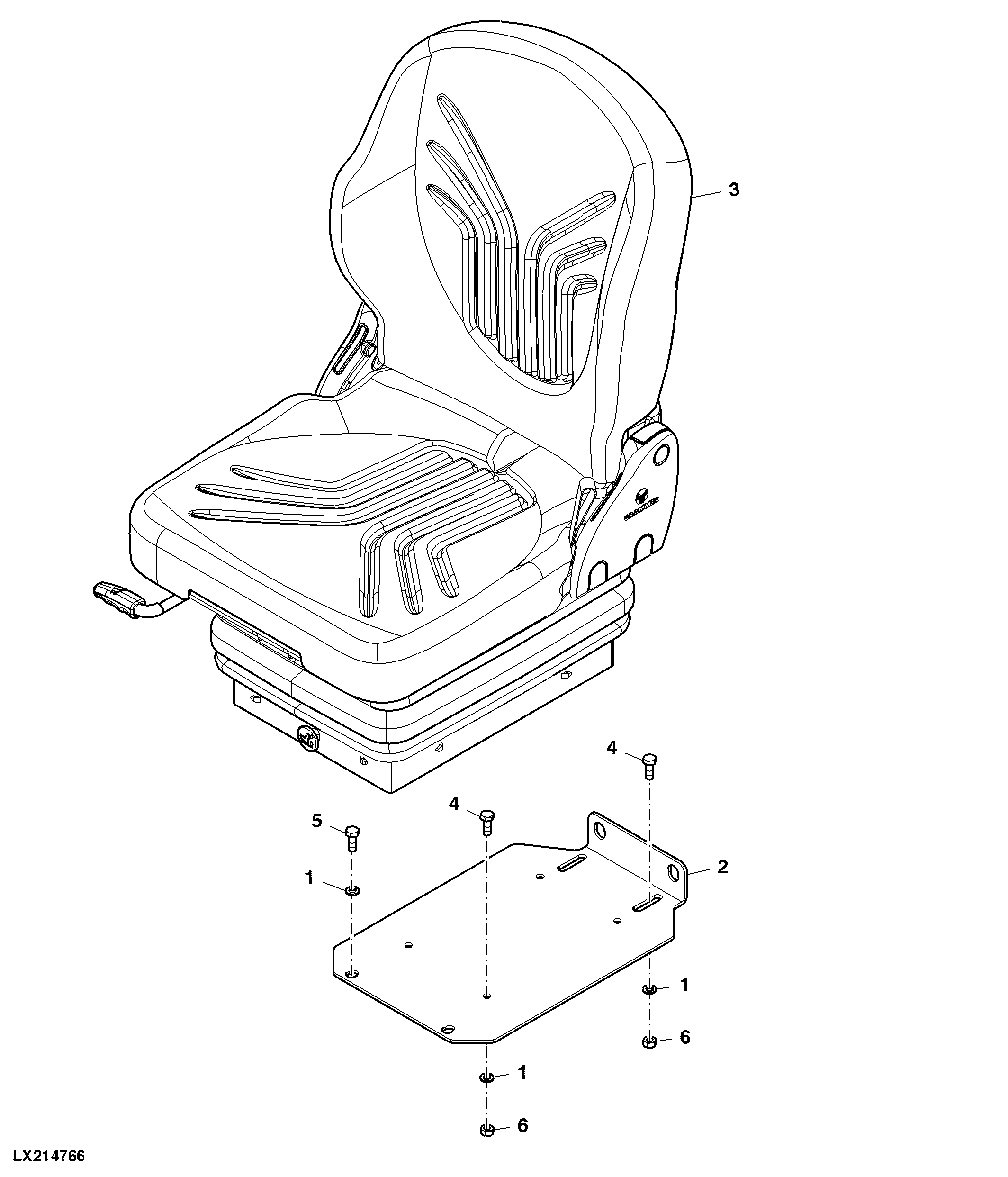 Super Deluxe Seat, Air Suspended MSG93/511, Cab