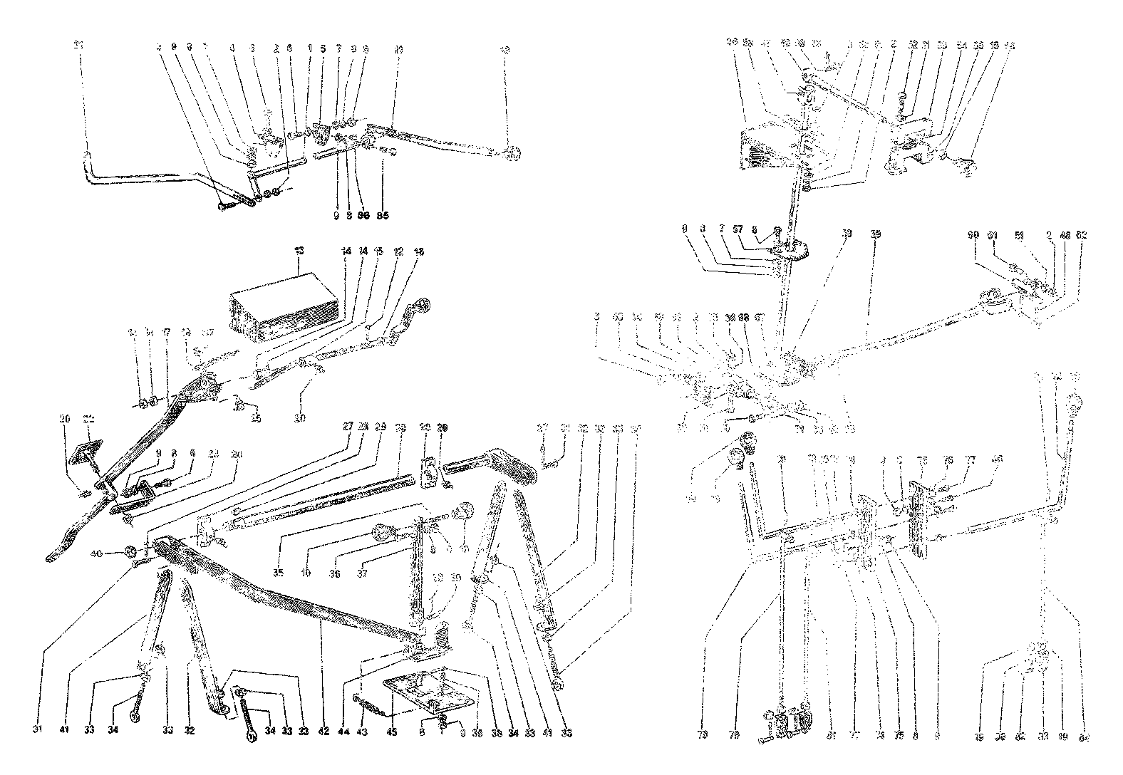 COMANDOS: HIDRÁULICOS, CÂMBIO, CÔNCAVO, VARIADOR DO CILINDRO E TANQUE GRANELEIRO (A Partir da CA no. 1660)
