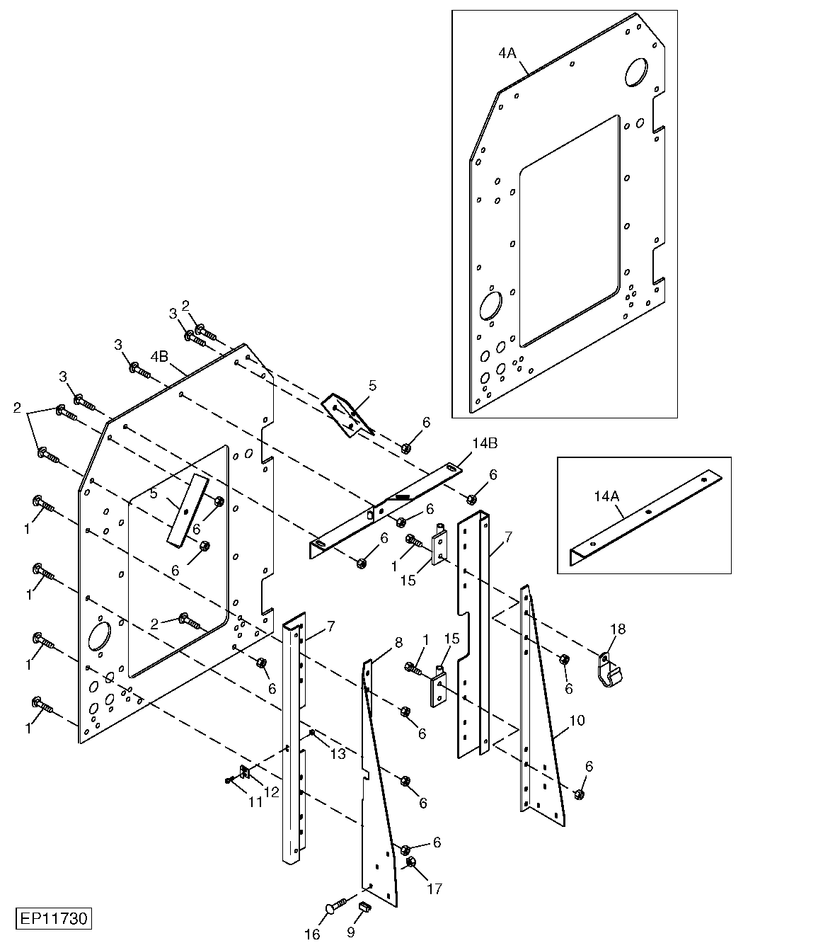 REAR BULKHEAD SUPPORTS, ANGLES, AND DOOR CHANNELS