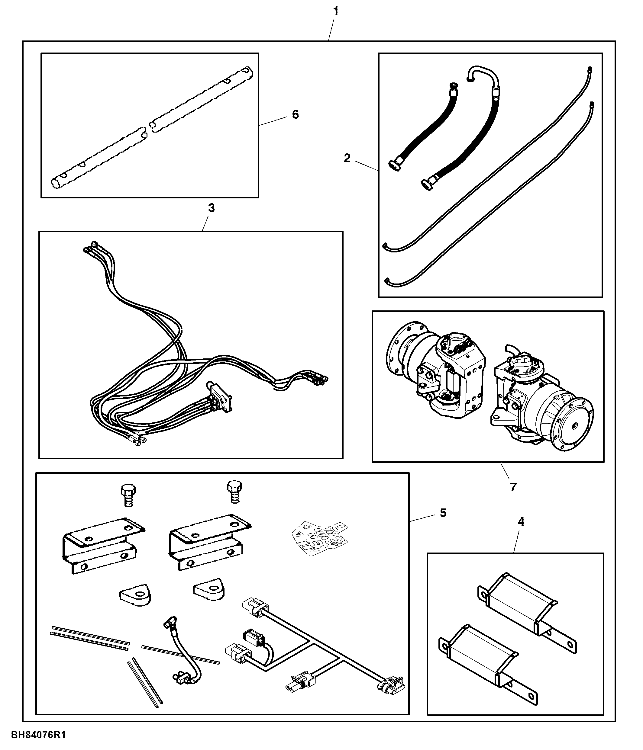 Four Wheel Drive for Adjustable Rear Axle, 1886 cm³ two Speed, Attachment
