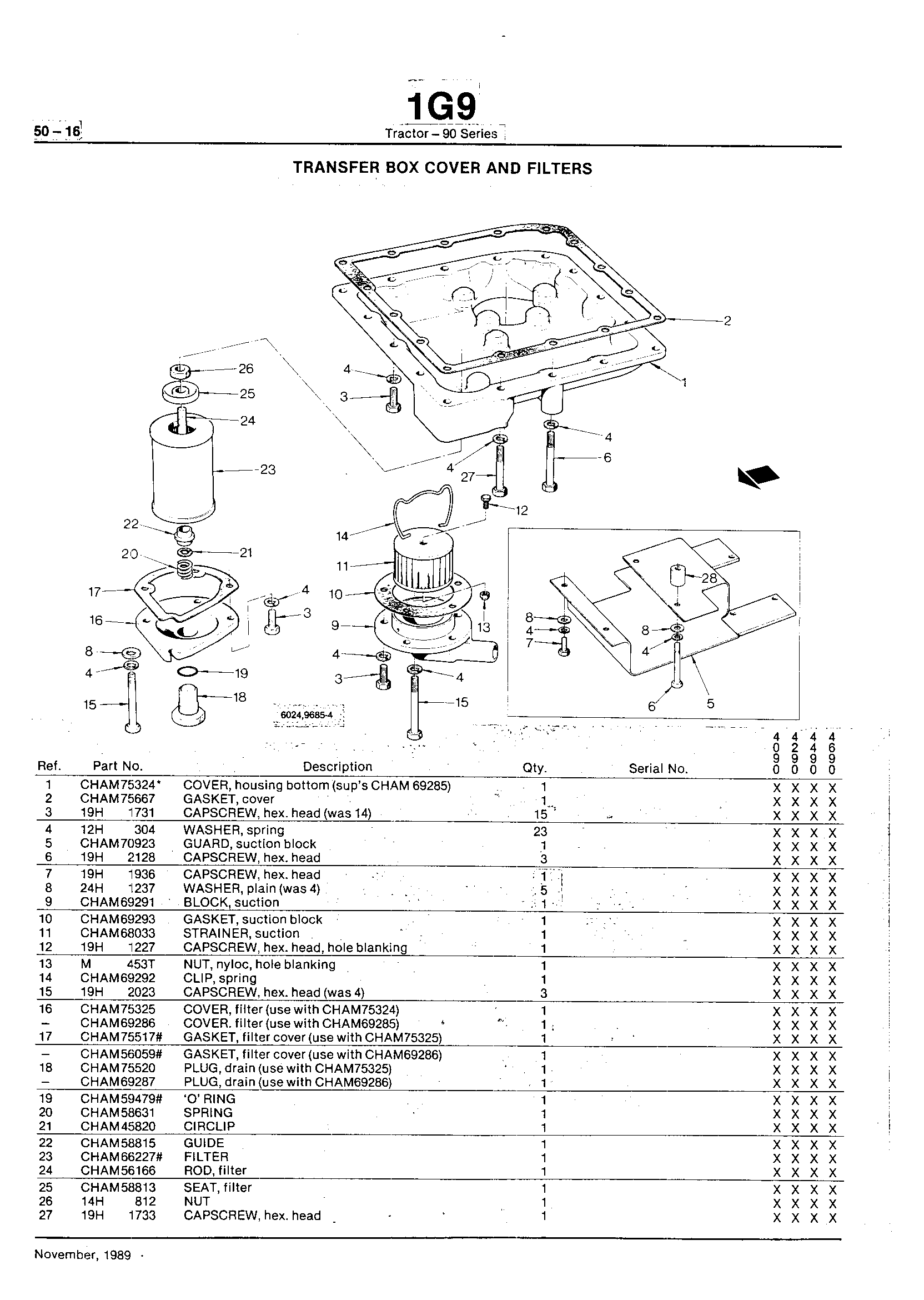 Power Train Transfer Box Cover and Filters