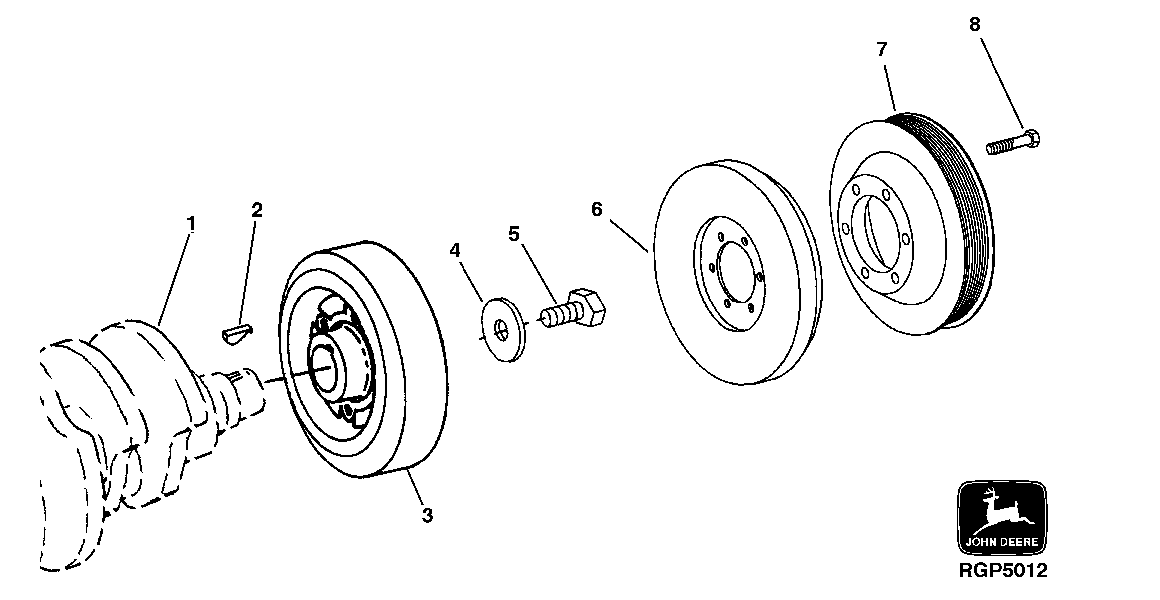 CRANKSHAFT DAMPERS AND PULLEY (ESN -199999)