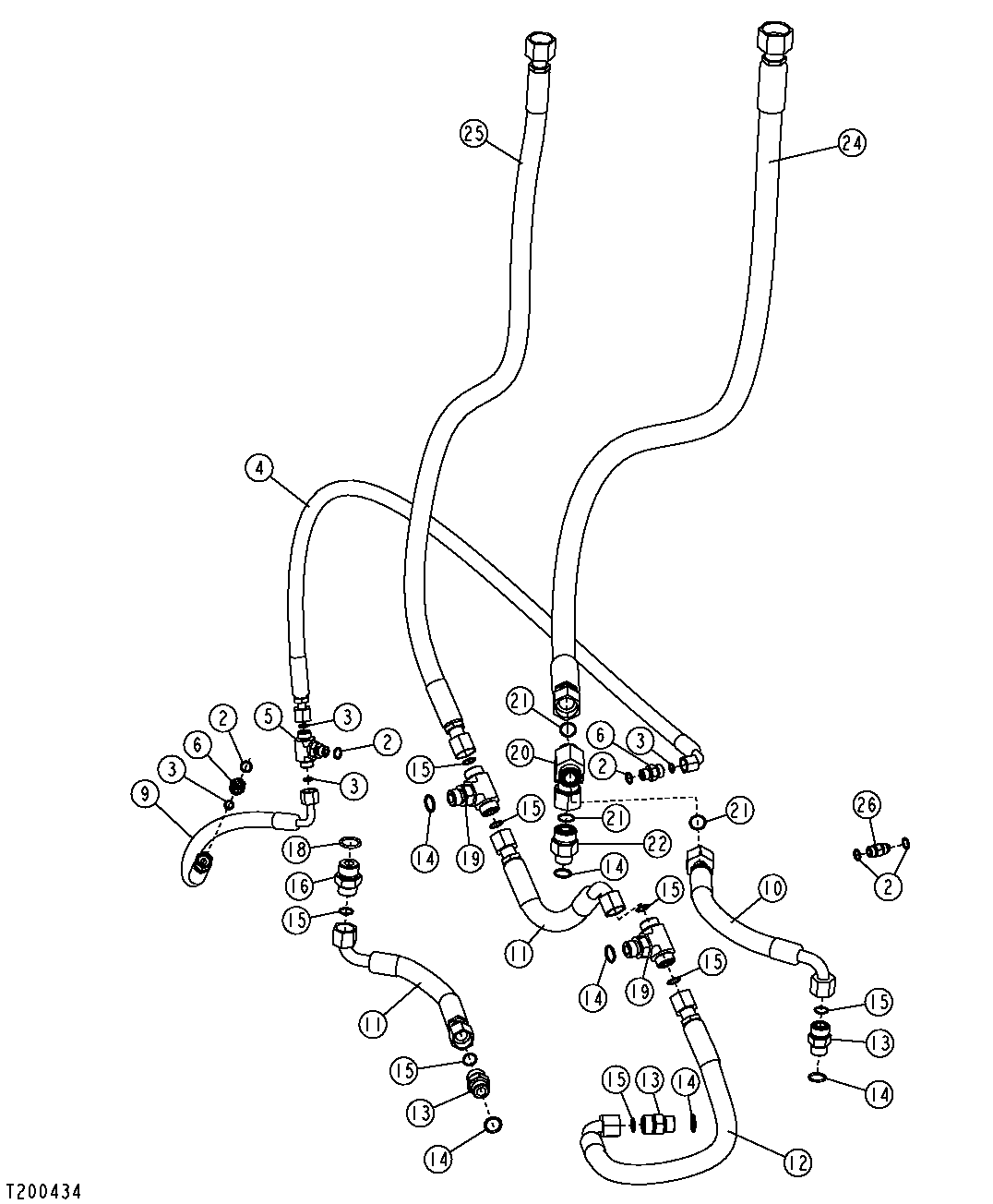 HYDROSTATIC FILTER HOSES (SERIAL NO. 908630- )