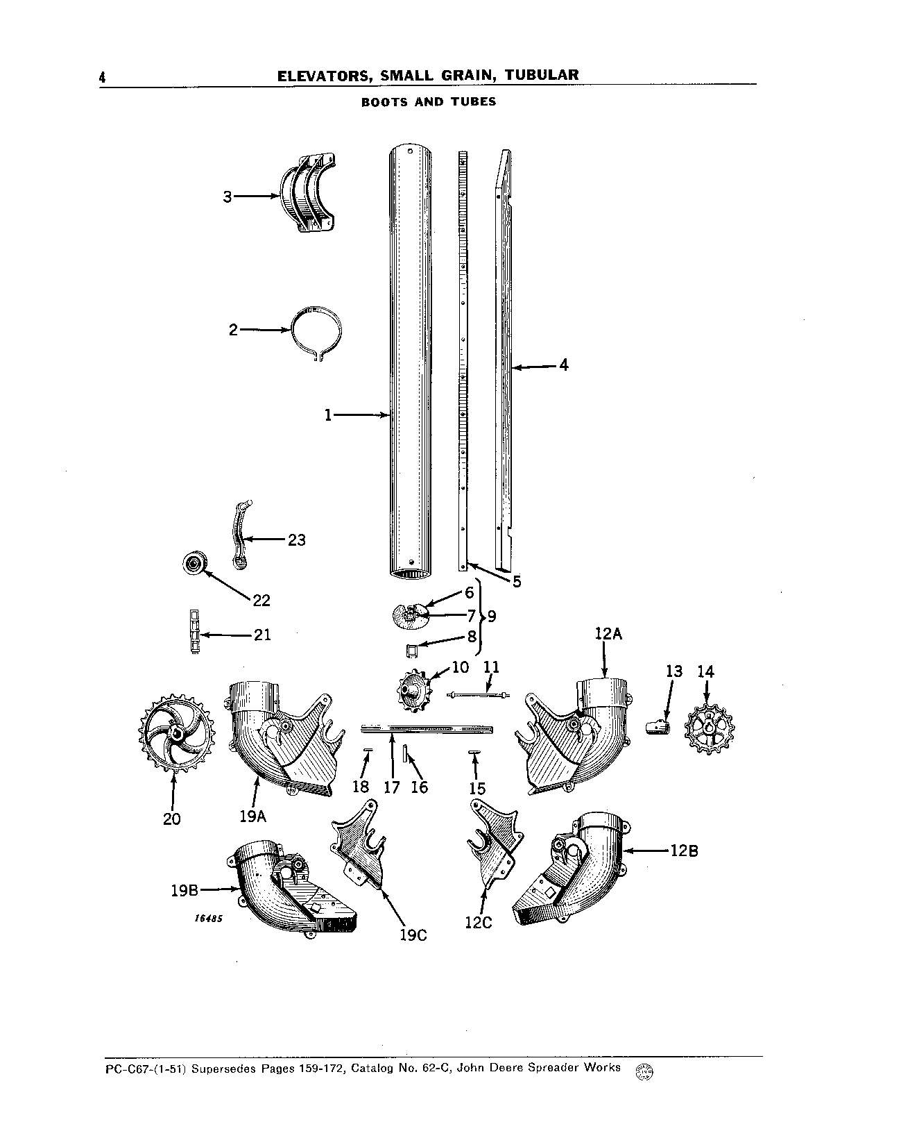 Elevators, Small Grain, Tubular Boot