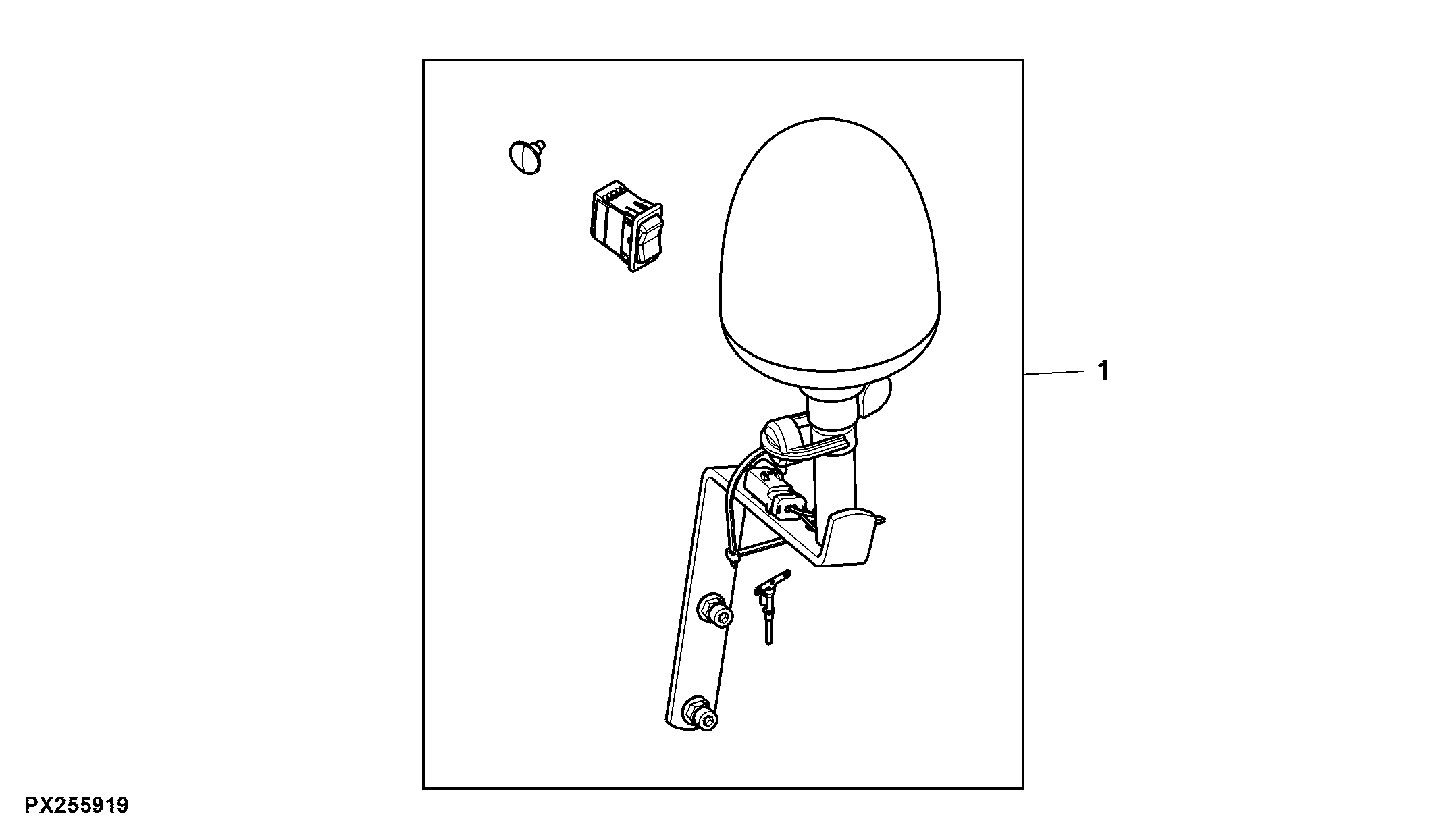 Beacon Lamp, Cab, Attachment