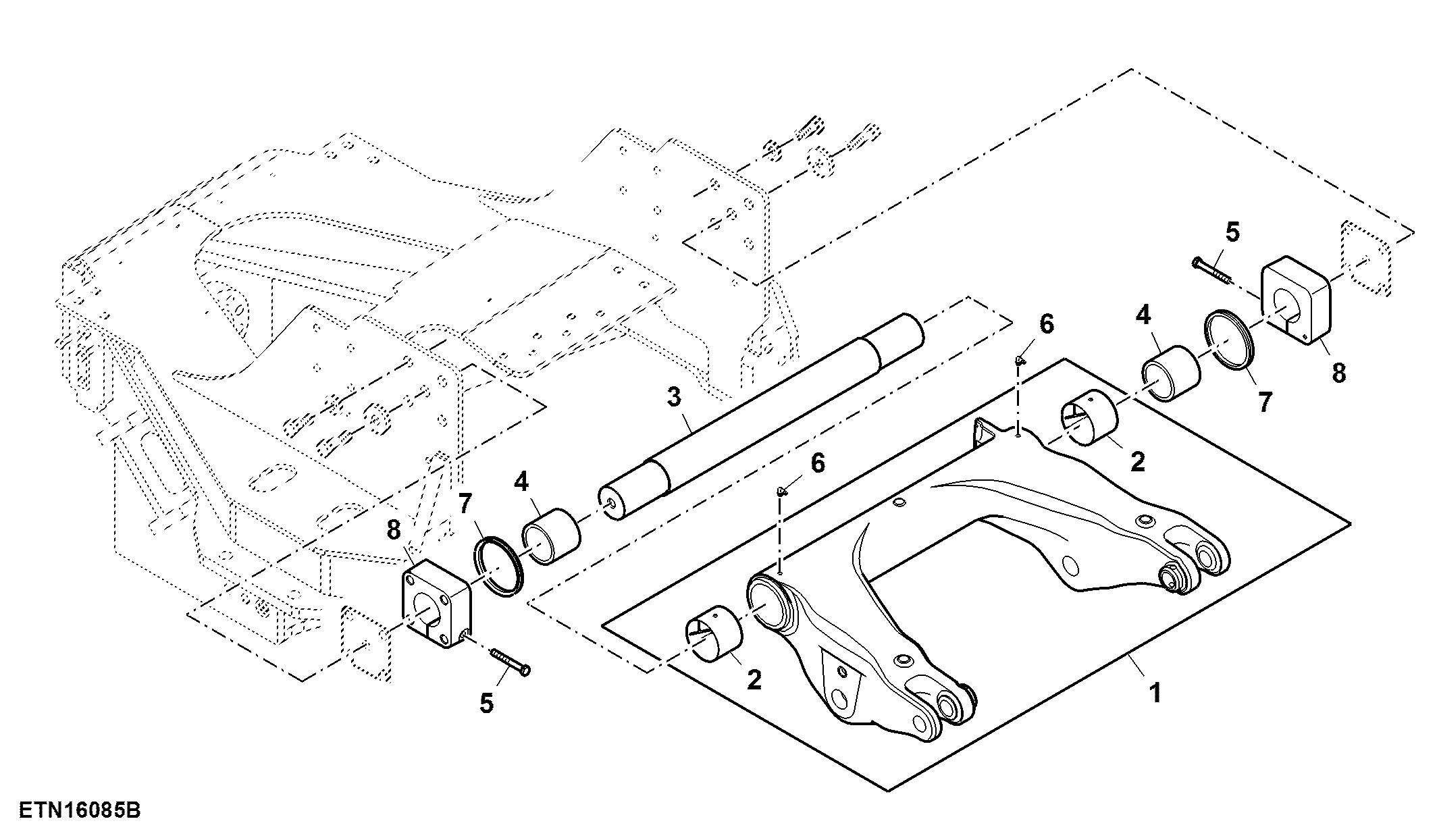 Rockshaft and Lift Arms, Single Reduction Axle