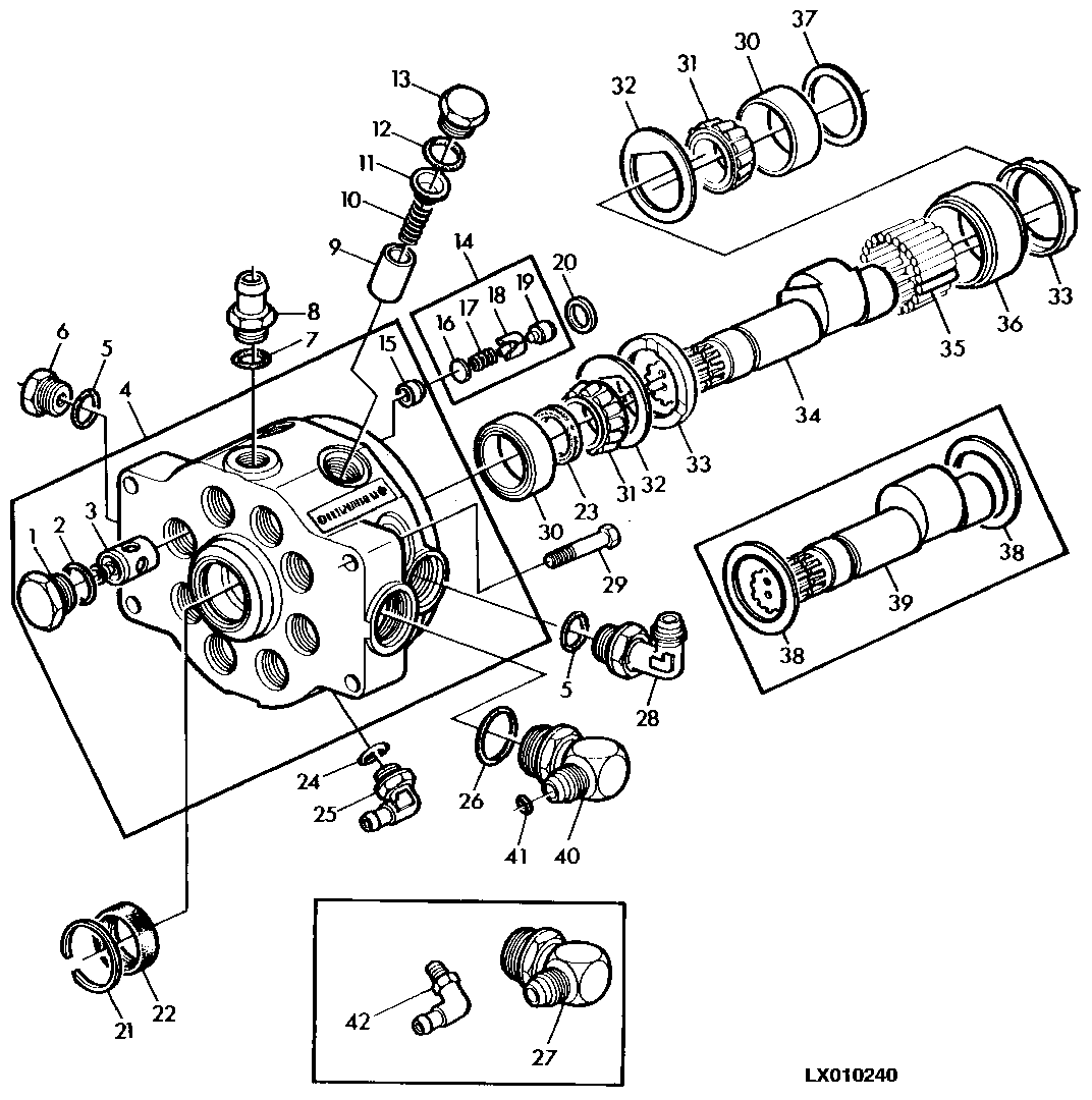 HYDRAULIC PUMP (40CM3=2.4 CU.IN.) MODEL NO. EA1