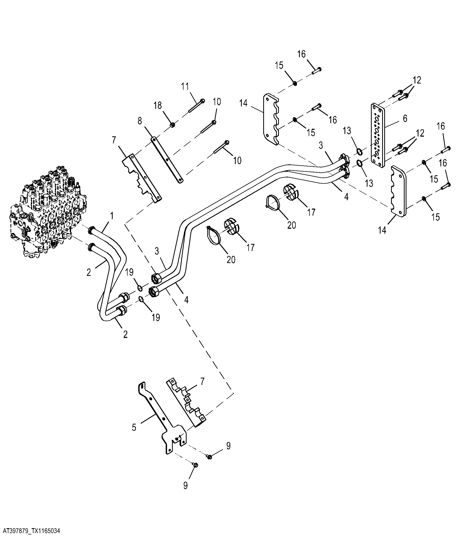 Hydraulics For Rear Auxiliary Plumbing ( - 397846)