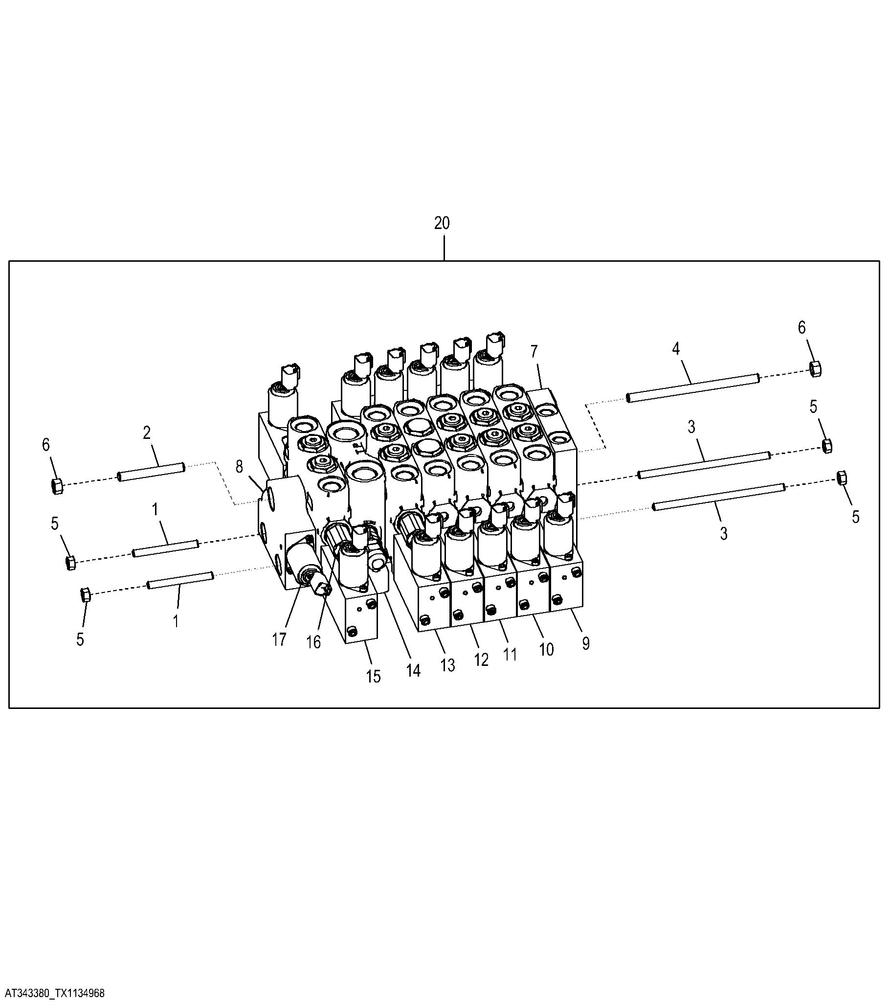 Electrohydraulic 6 Function Valve (Front) (Mid Mounted Scarifier) (Grade Pro)