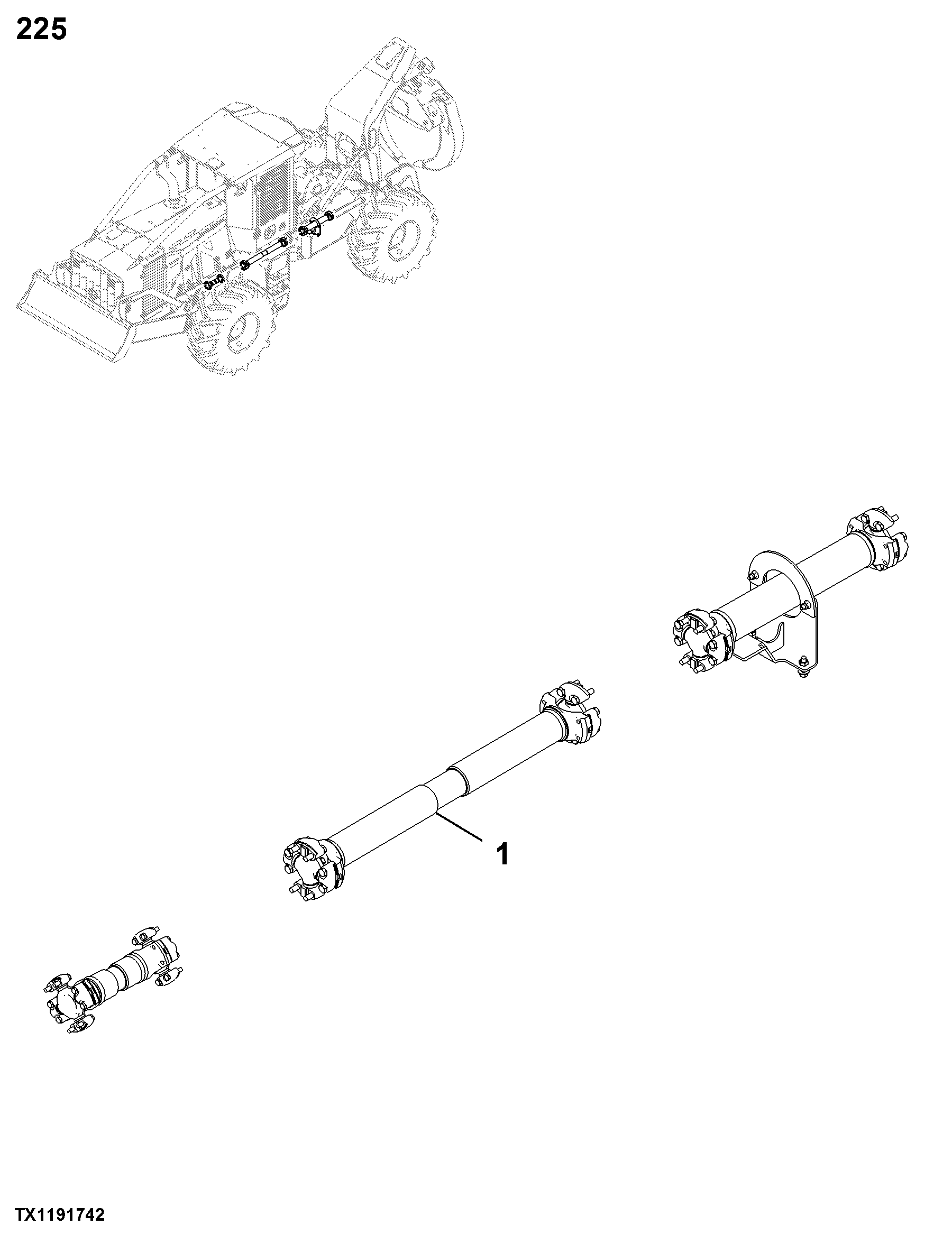 0225 Input Drive Shafts & U-joints