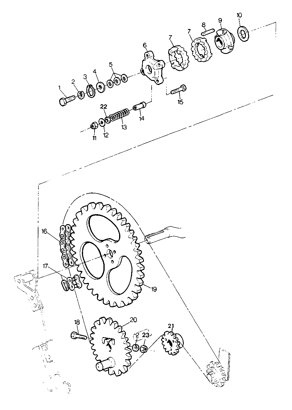 DRIVE - UNLOADING AUGER AND PADDLE ROLL - GRAIN TANK
