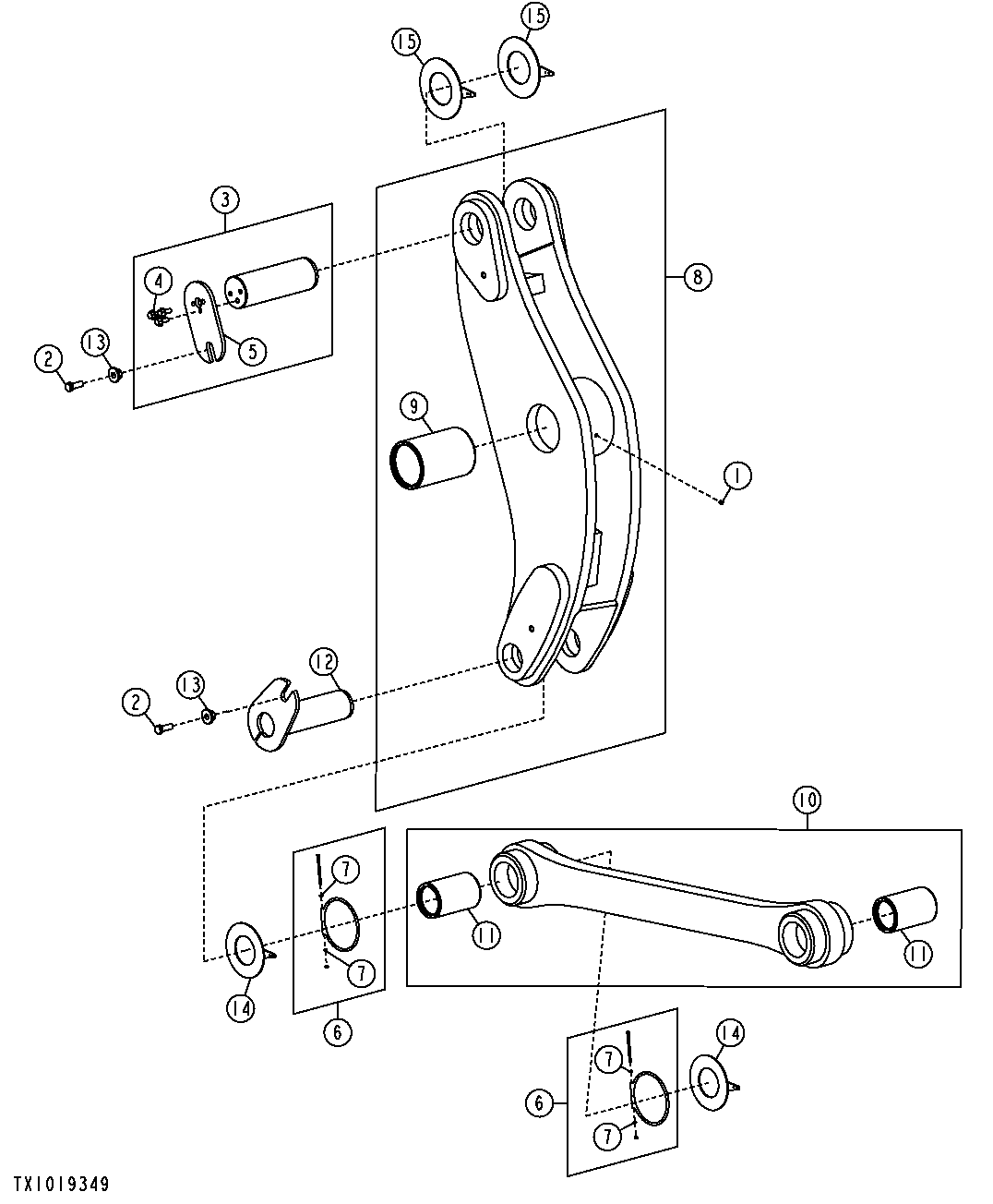 BUCKET LINKAGE (NEVERGREASE) (S.N. 612700-)
