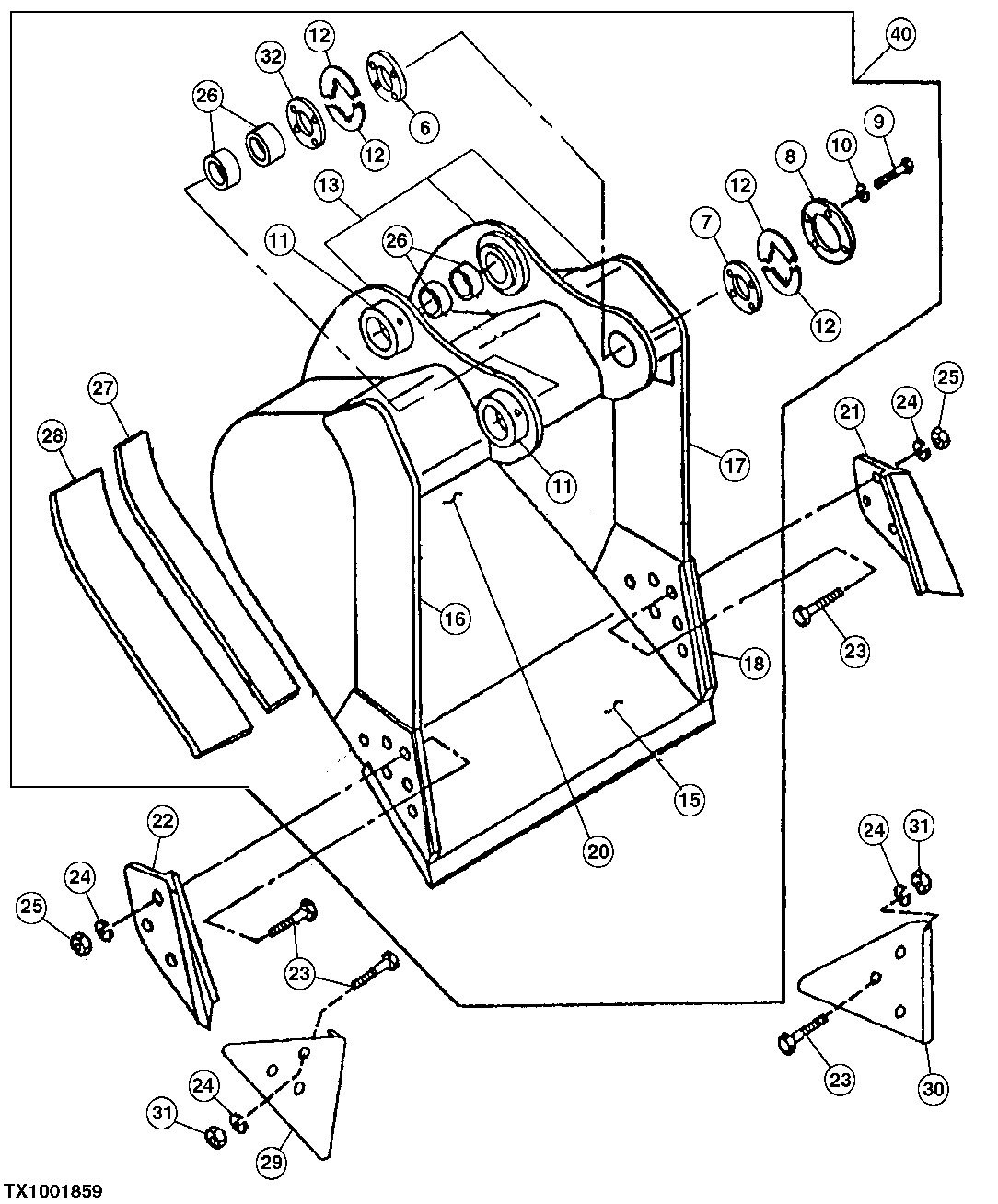 Heavy Duty High Capacity Bucket (Also Order Bucket Tooth Assemblies)