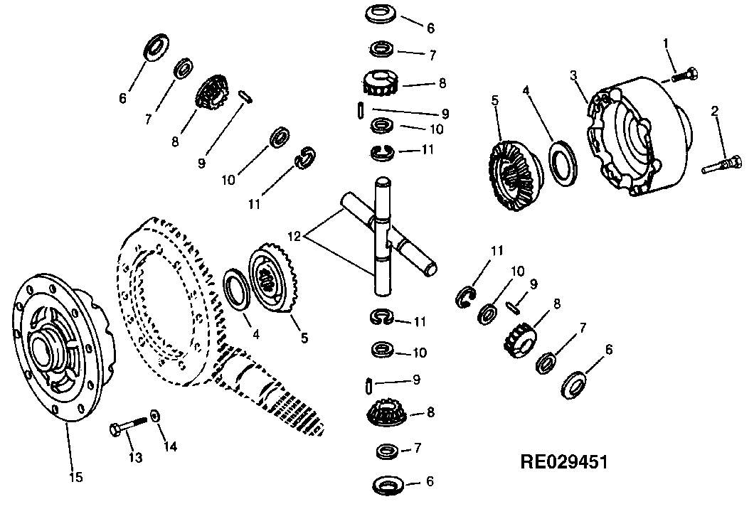 Differential Assembly (Oscillating) (624G Rear)