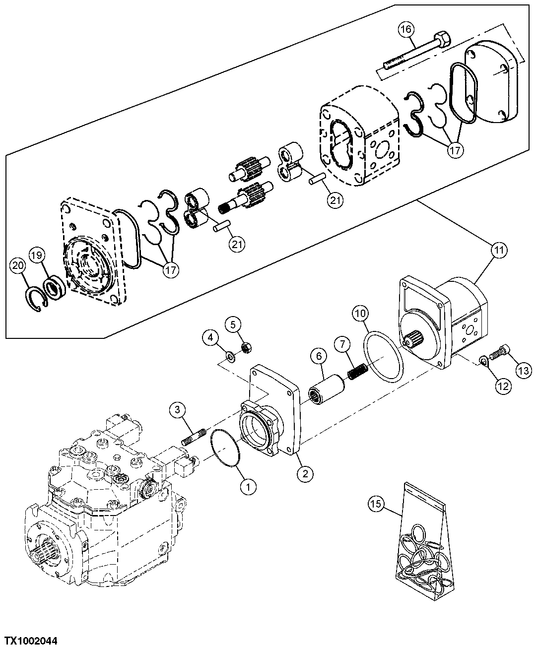 Transmission Hydrostatic Charge Pump Mounting ( - 006199)