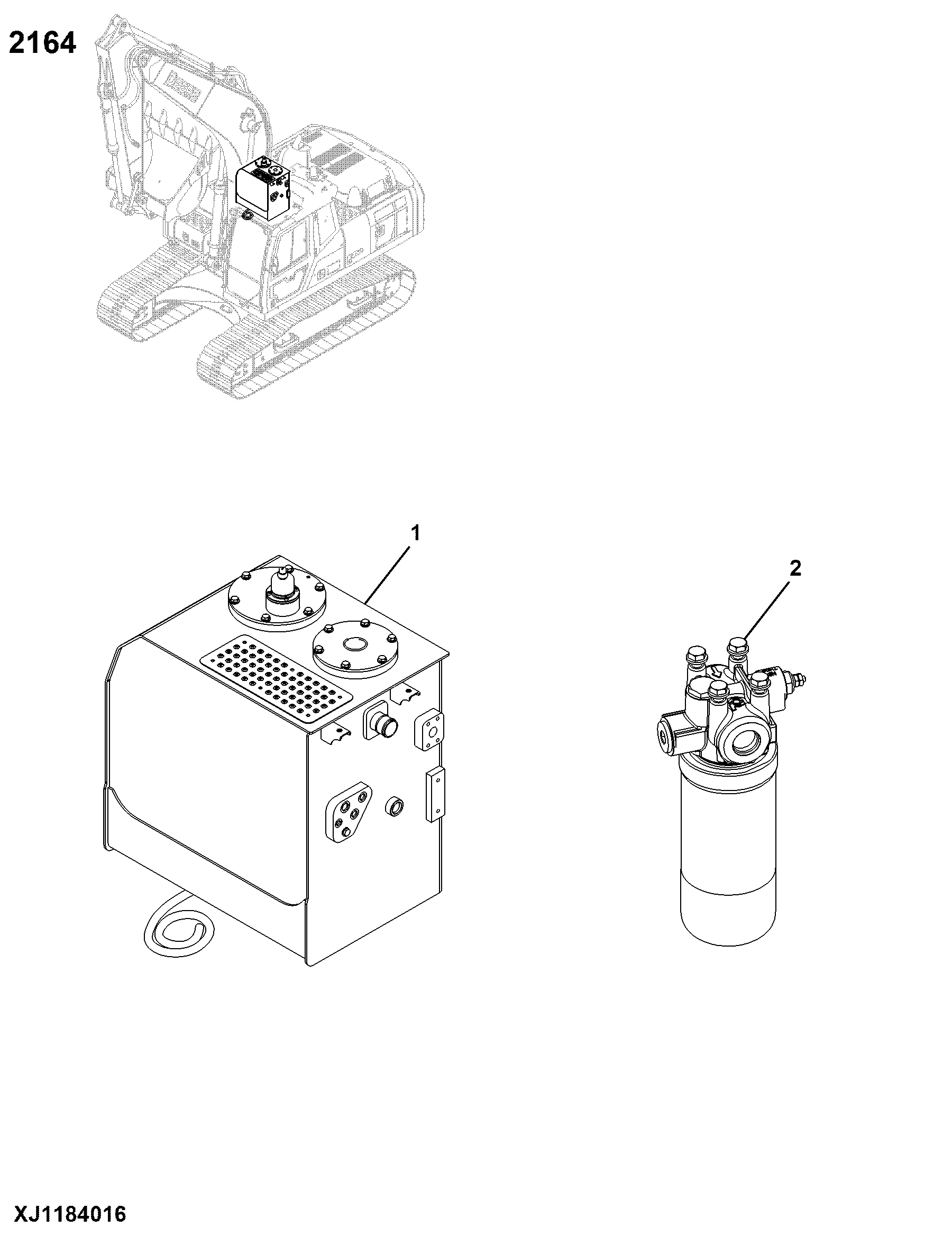 2164 Hyd Reservoir, Filter & Cooler