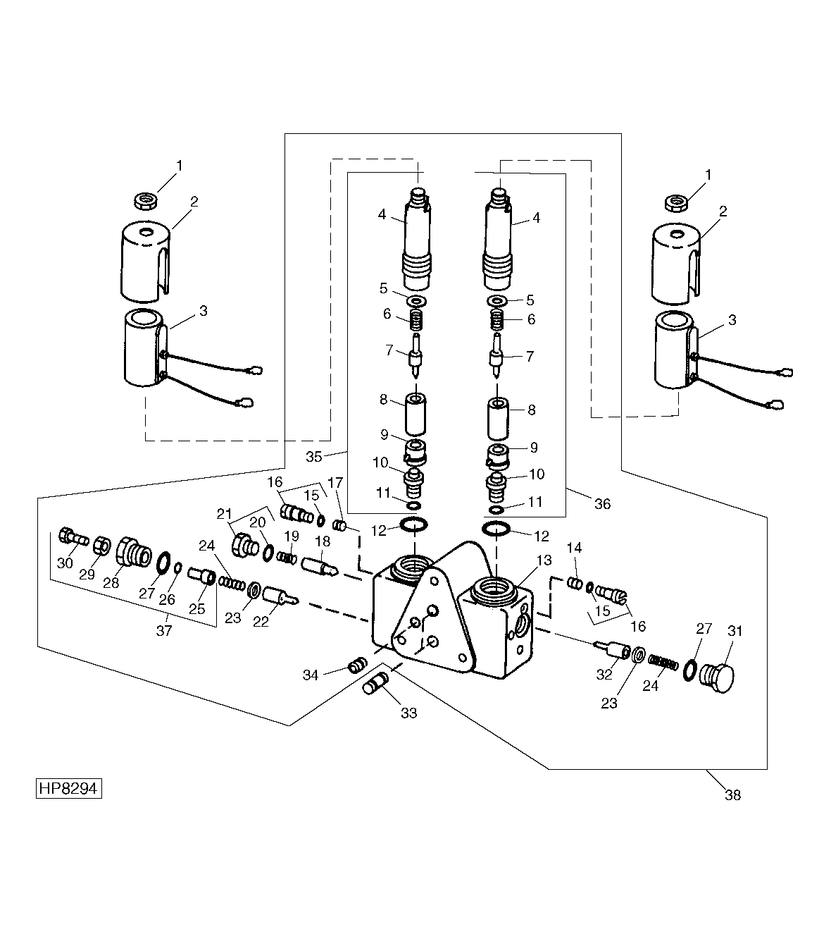 Solenoid Control Valve For Header Lift Module