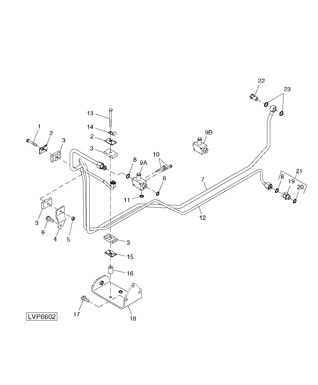 HYDRAULIC LINES (WITHOUT OIL COOLER) (SYNCSHUTTLE™ TRANSMISSION)