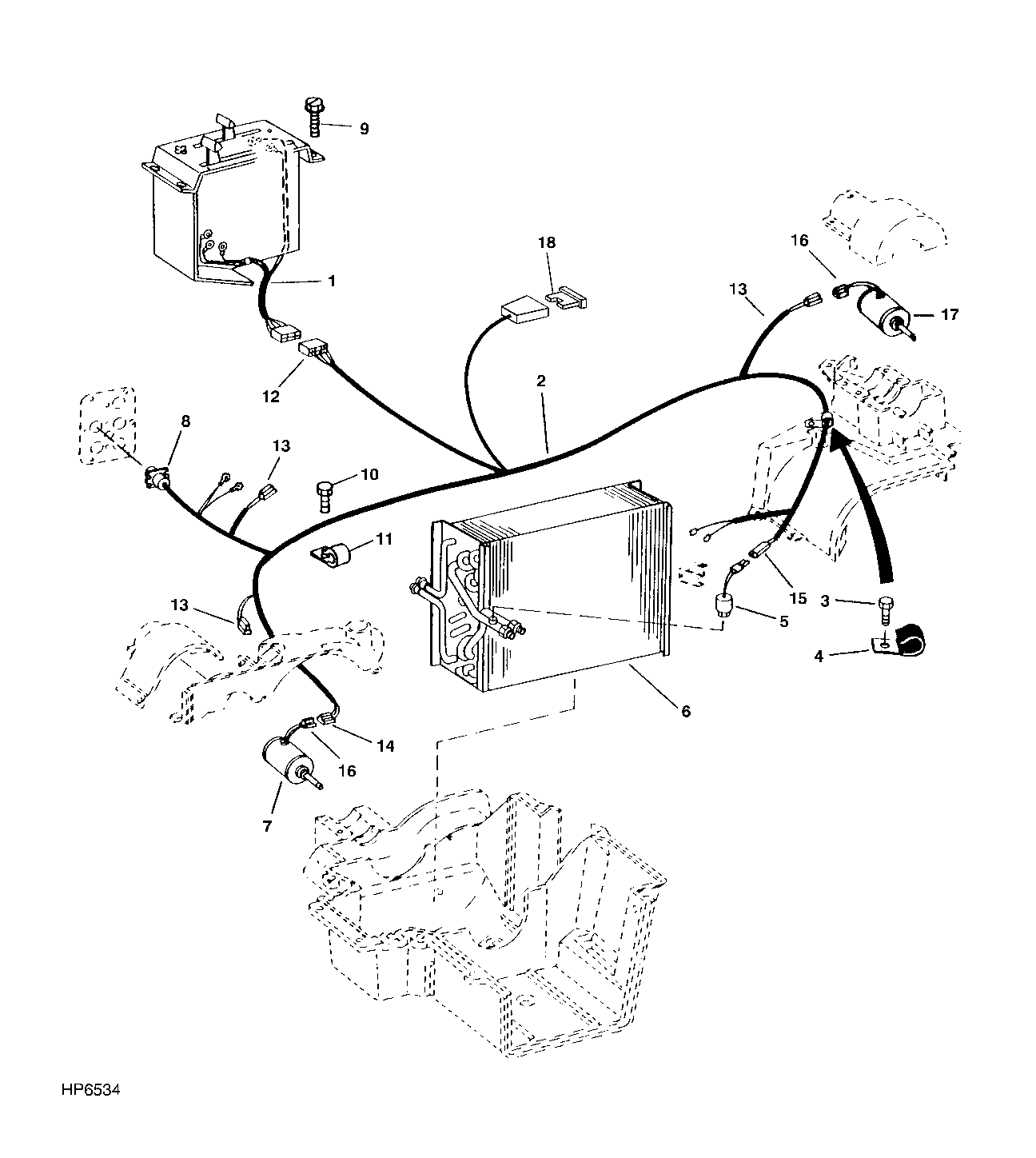 AIR CONDITIONER, HEATER AND AIR SEAT WIRING HARNESS