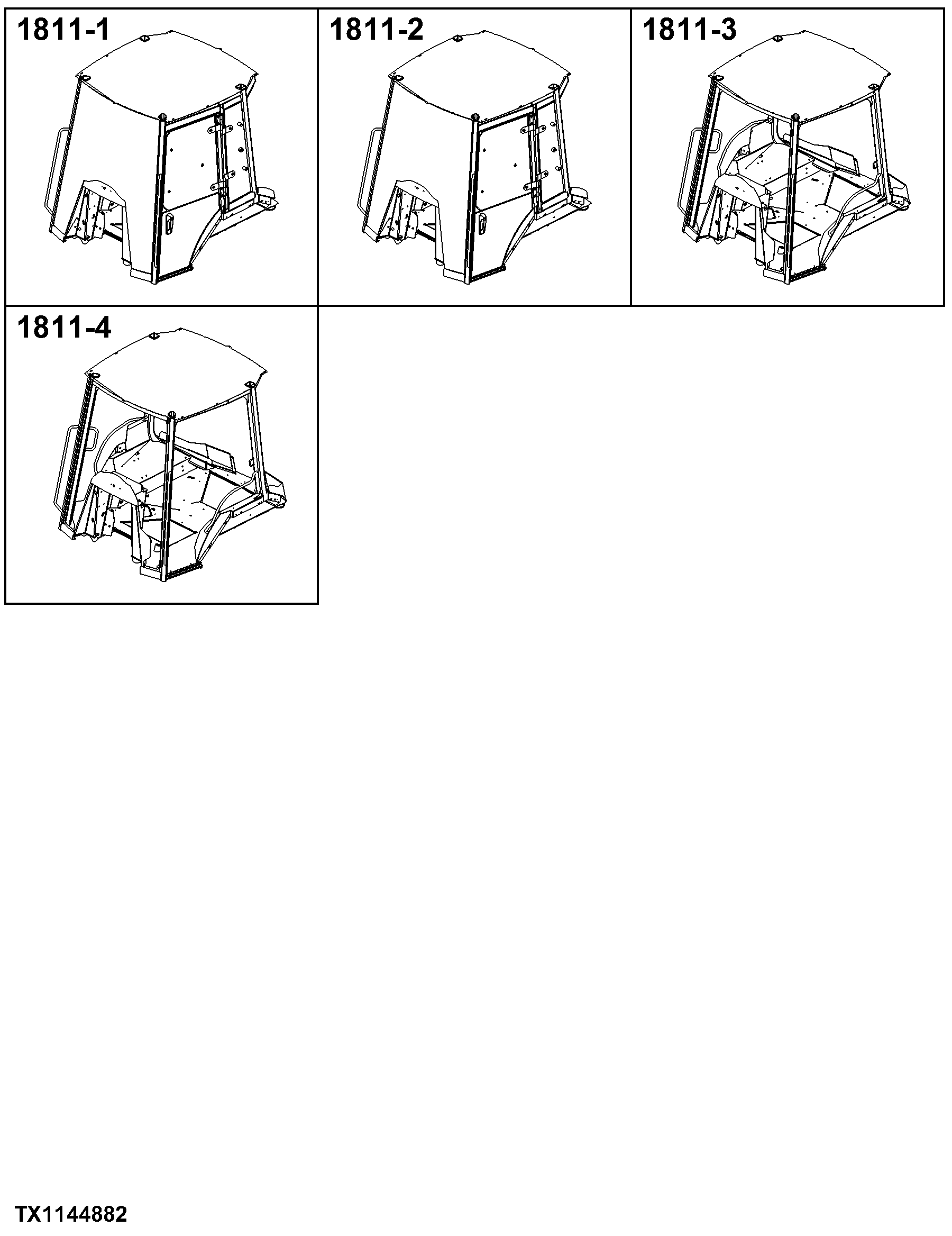1811 ROPS, FOPS, OPS, Or Body Frame