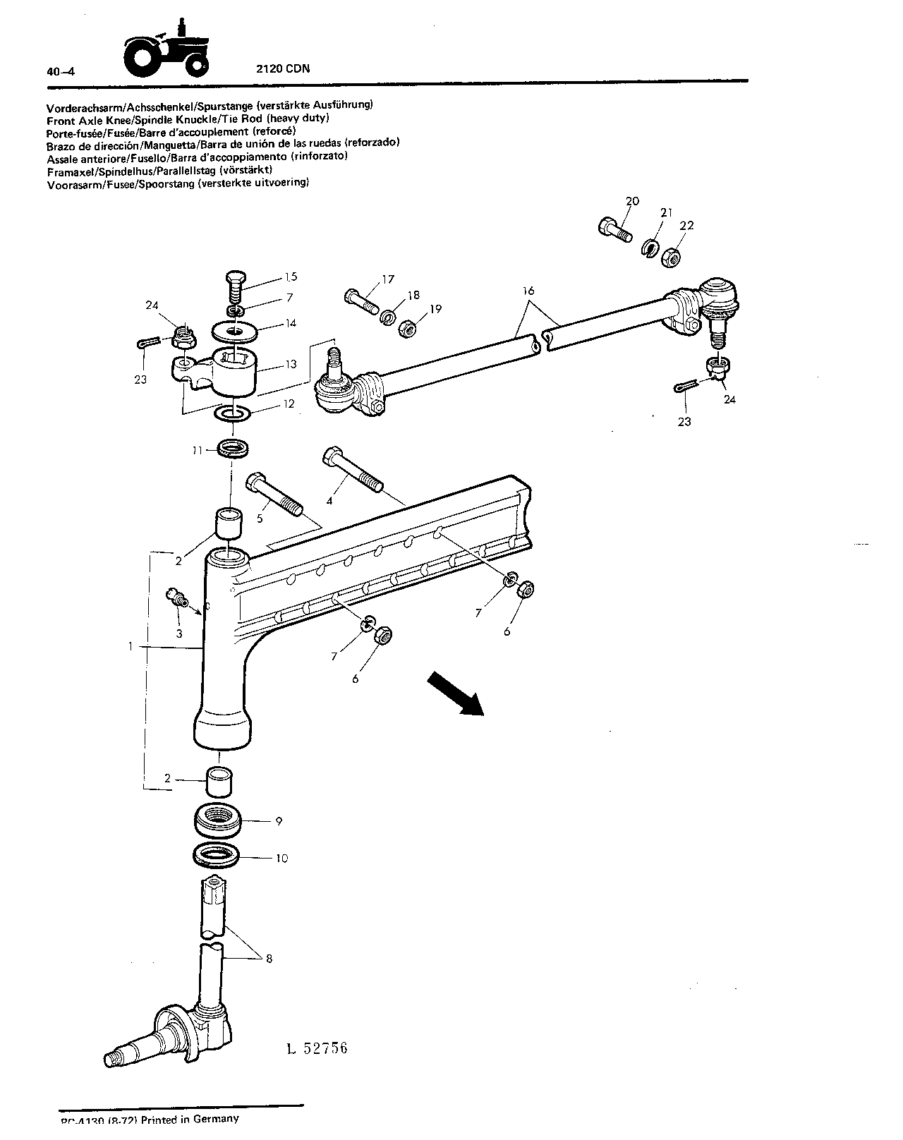 Front Axle Knee / Spindle Knuckle / Tie Rod