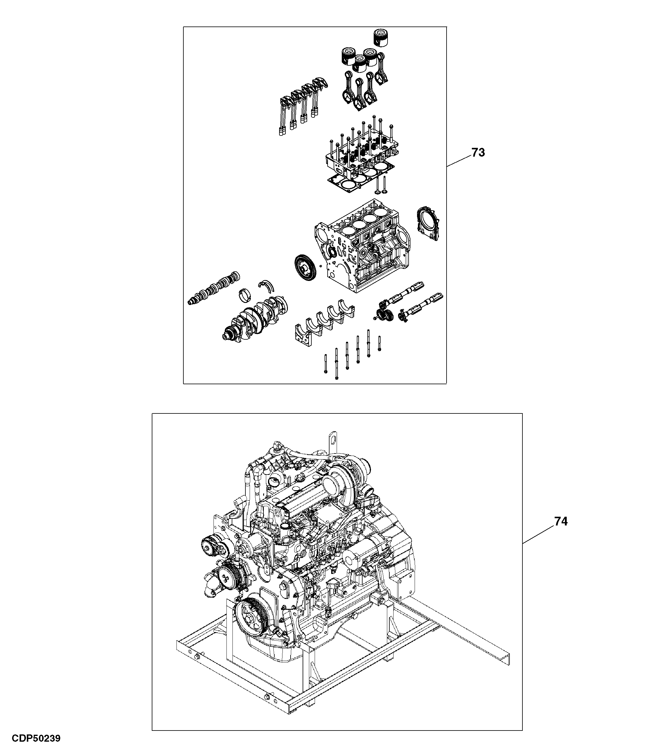 20 ENGINE, 6300 (4039TL003/TL006), 6400 (4045TL001/TL003)