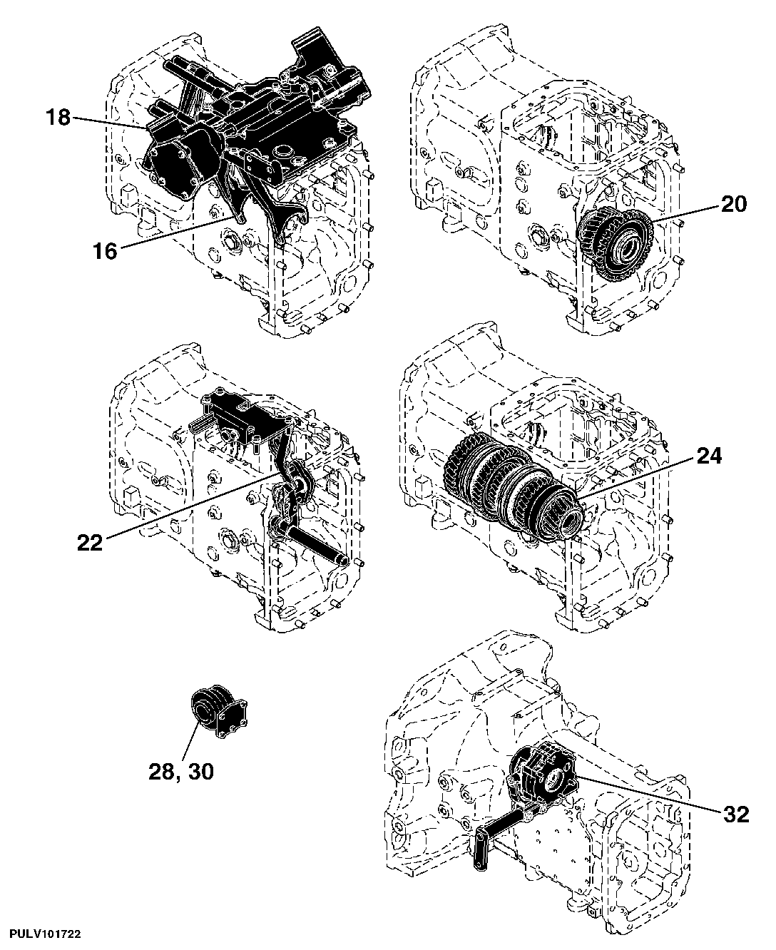 500 Powerreverser Transmission Without Electro-Hydraulic (EH) Hi/Low Tractor