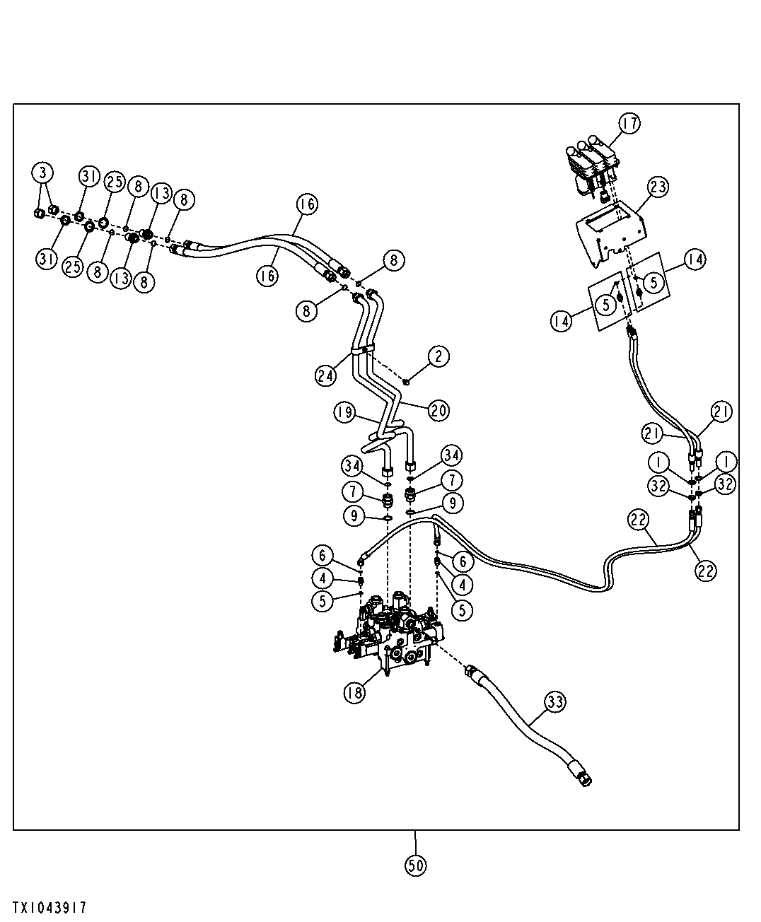 Two Lever To Three Lever Pilot Controller Conversion Kit