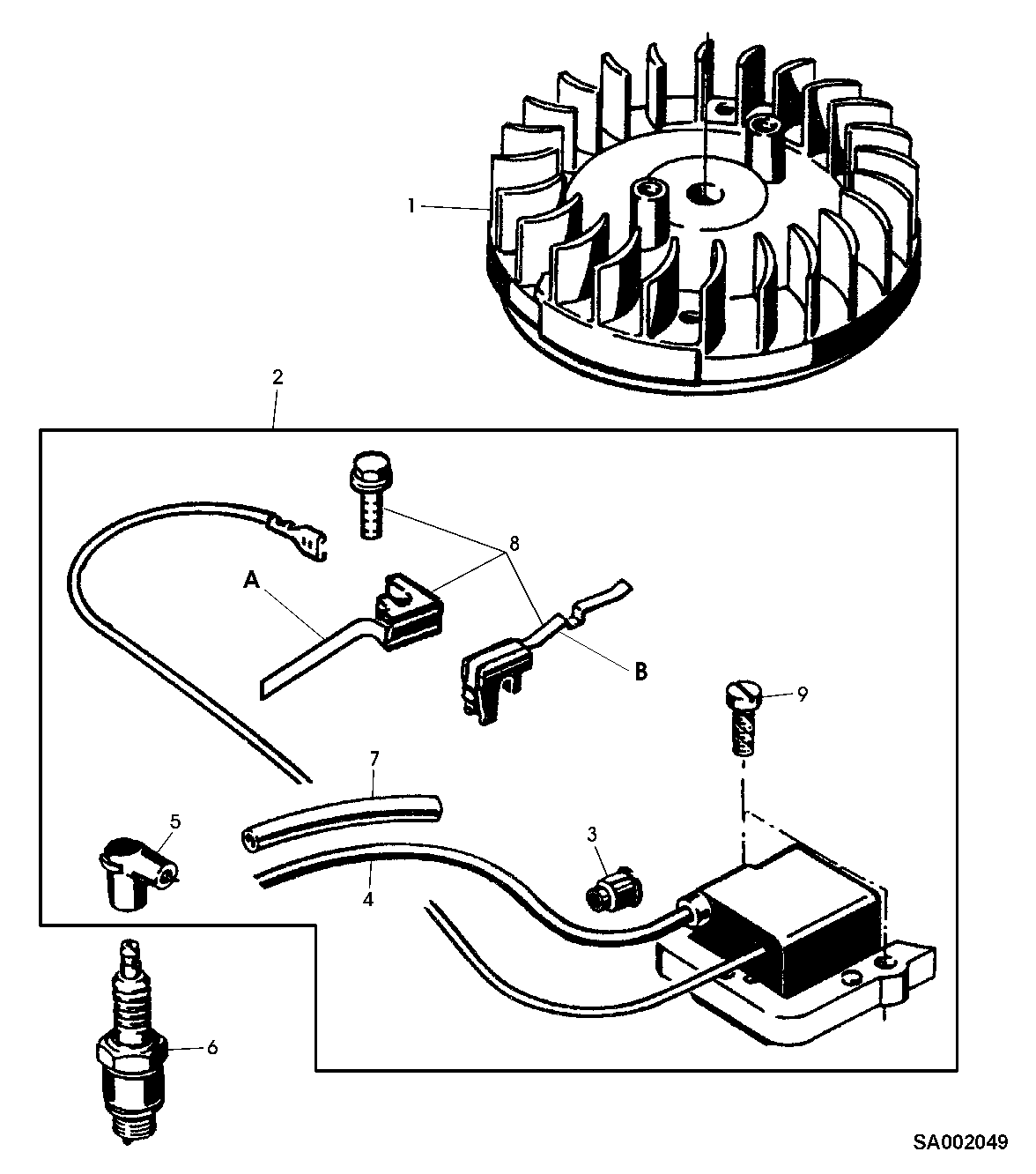ELECTRONIC BREAKERLESS MAGNETIC IGNITION SYSTEM - MOTOCO SB135 SILENCE