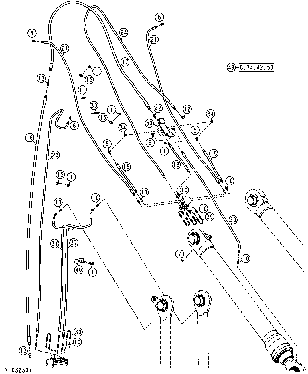 AUTO LUBRICATION SYSTEM - STANDARD - BOOM SECTION