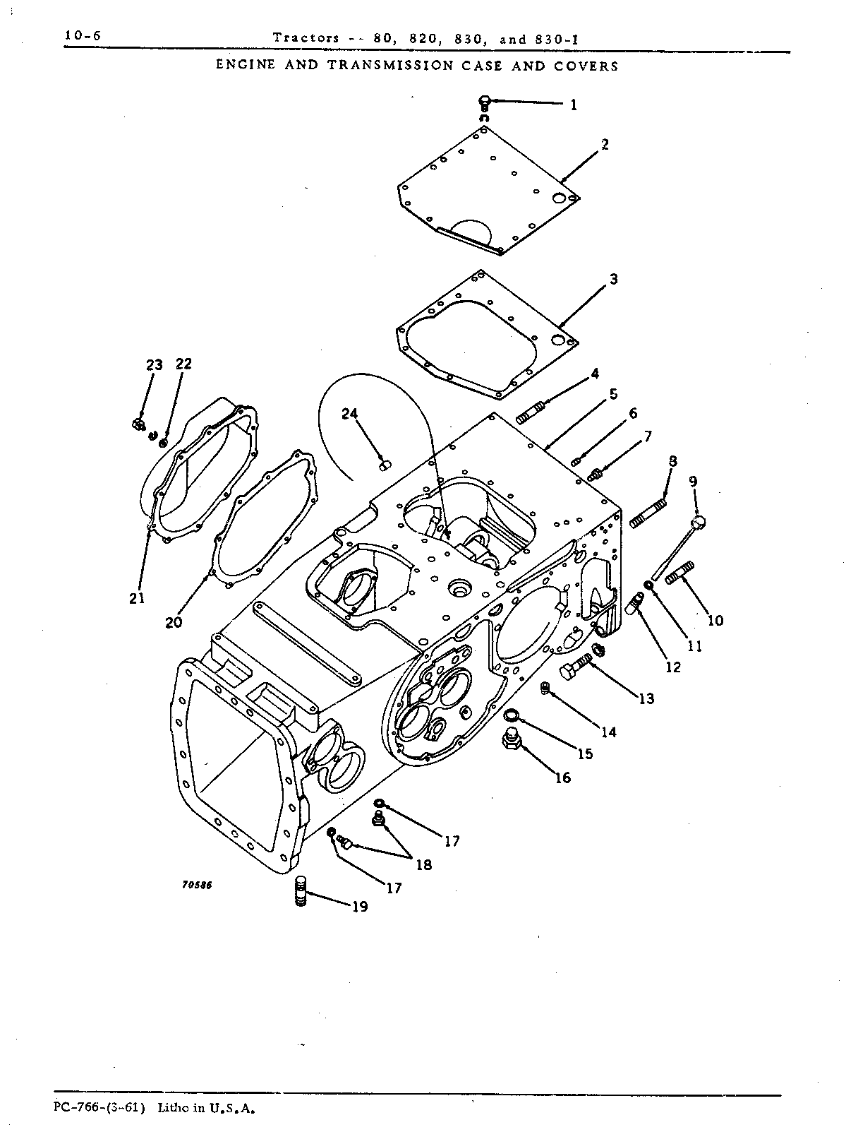 Case, engine and transmission