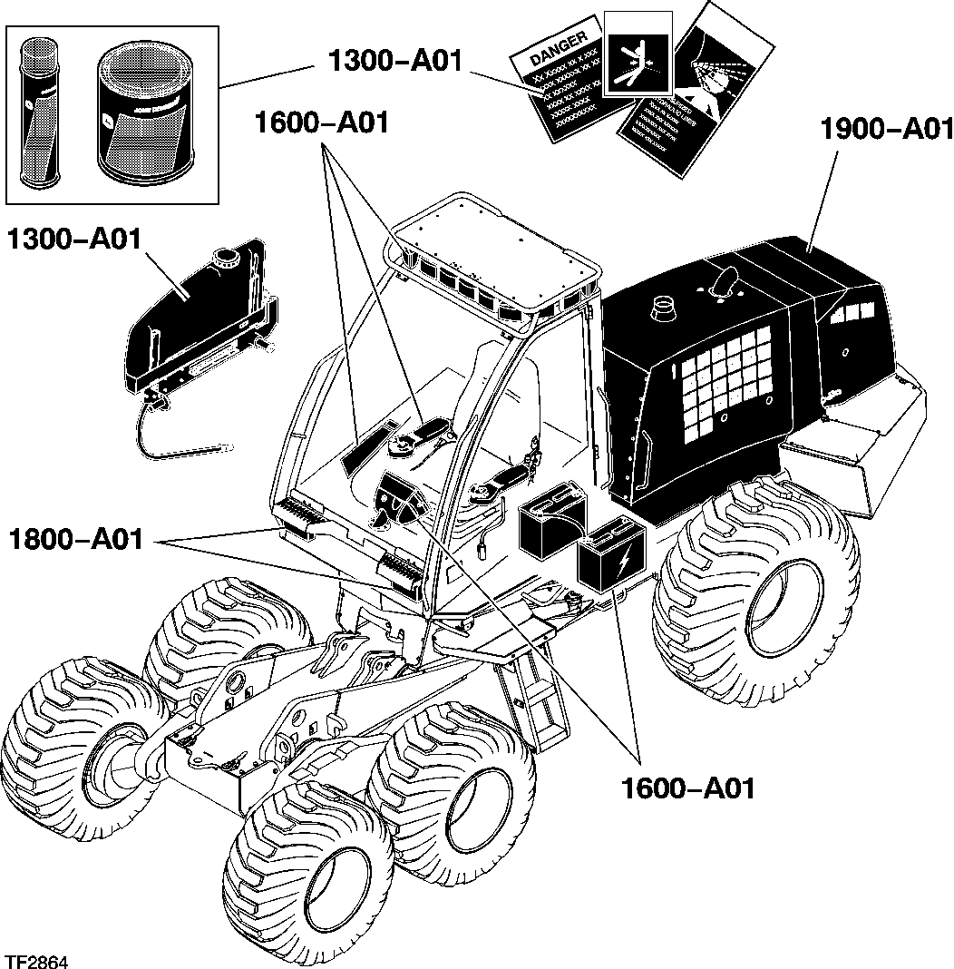970_1070D Wheel Harvester (S.N. 001301-), Tier 3, Engine 6068HTJ86
