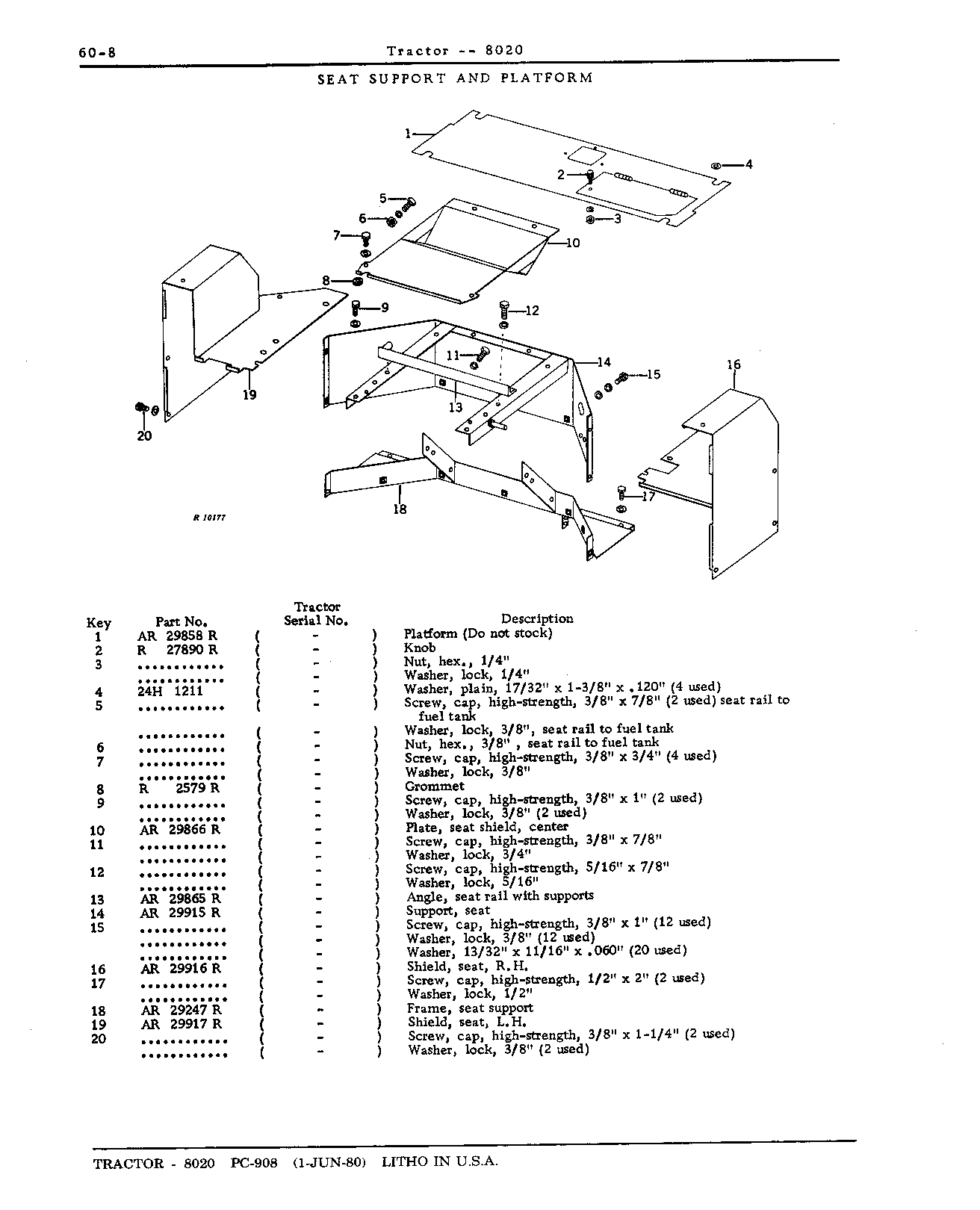 Section 60-Drawbar, Step, Seat, and Hitch (Continued)